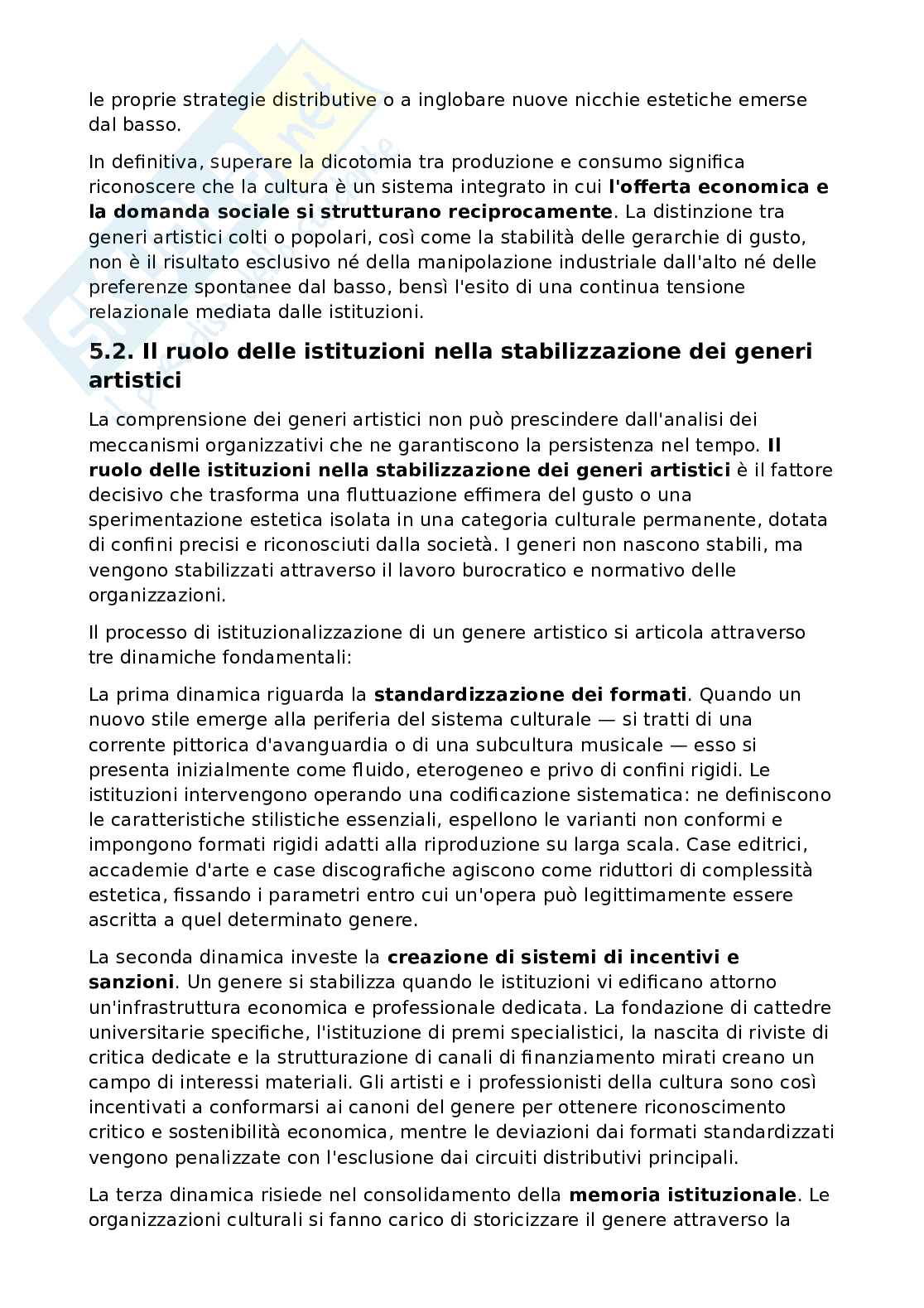 Riassunto esame Organizzazione e Economia dello Spettacolo, Prof. Biagiotti Andrea, libro consigliato  Organizzare la cultura. Imprenditoria, istituzioni e beni culturali, DiMaggio Pag. 21