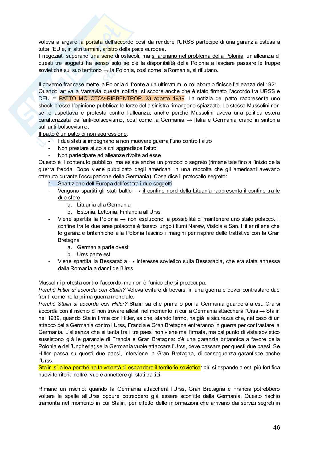 Storia delle relazioni internazionali Pag. 46