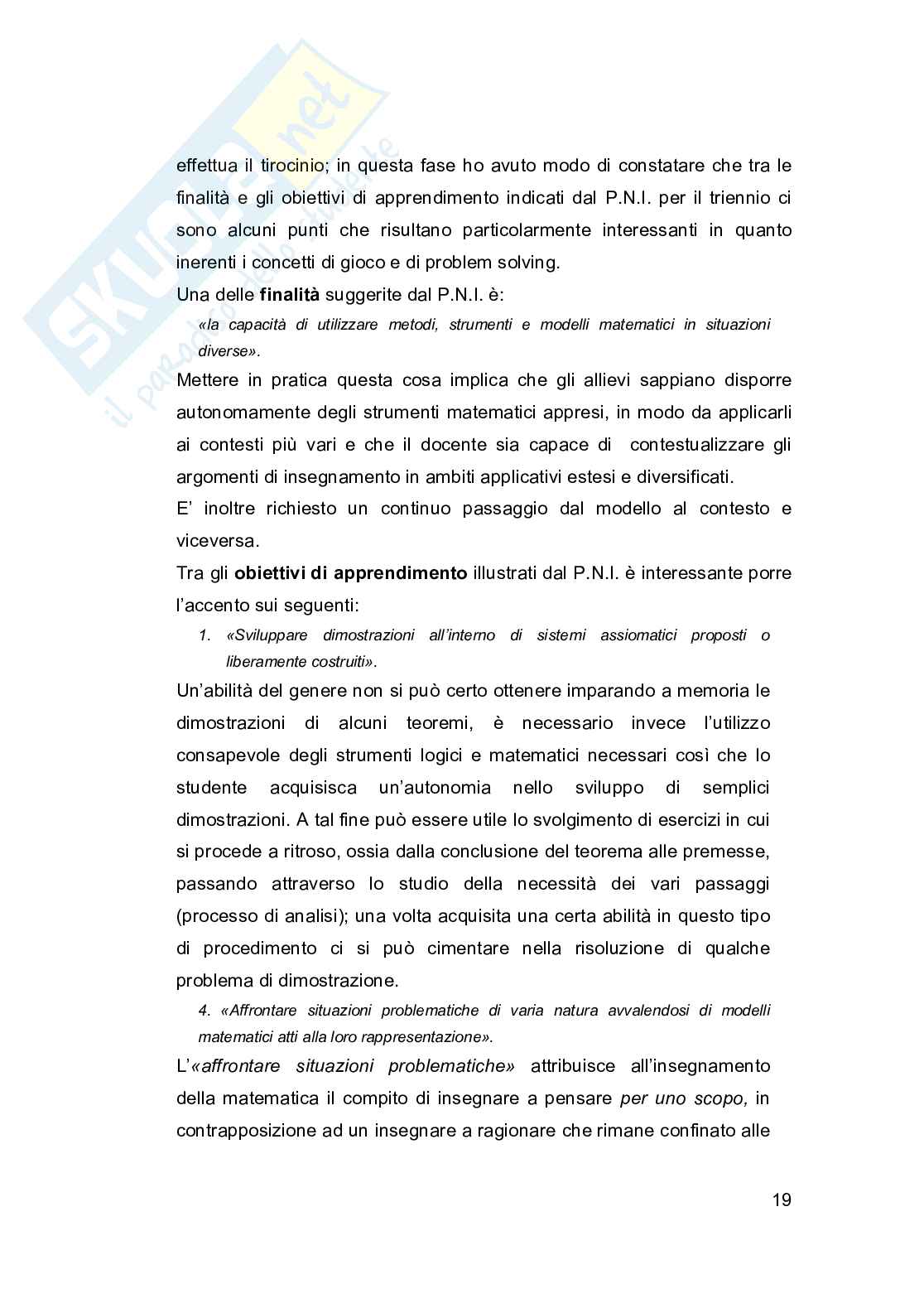 Il gioco come strumento didattico: una nuova frontiera per l'insegnamento della matematica Pag. 21