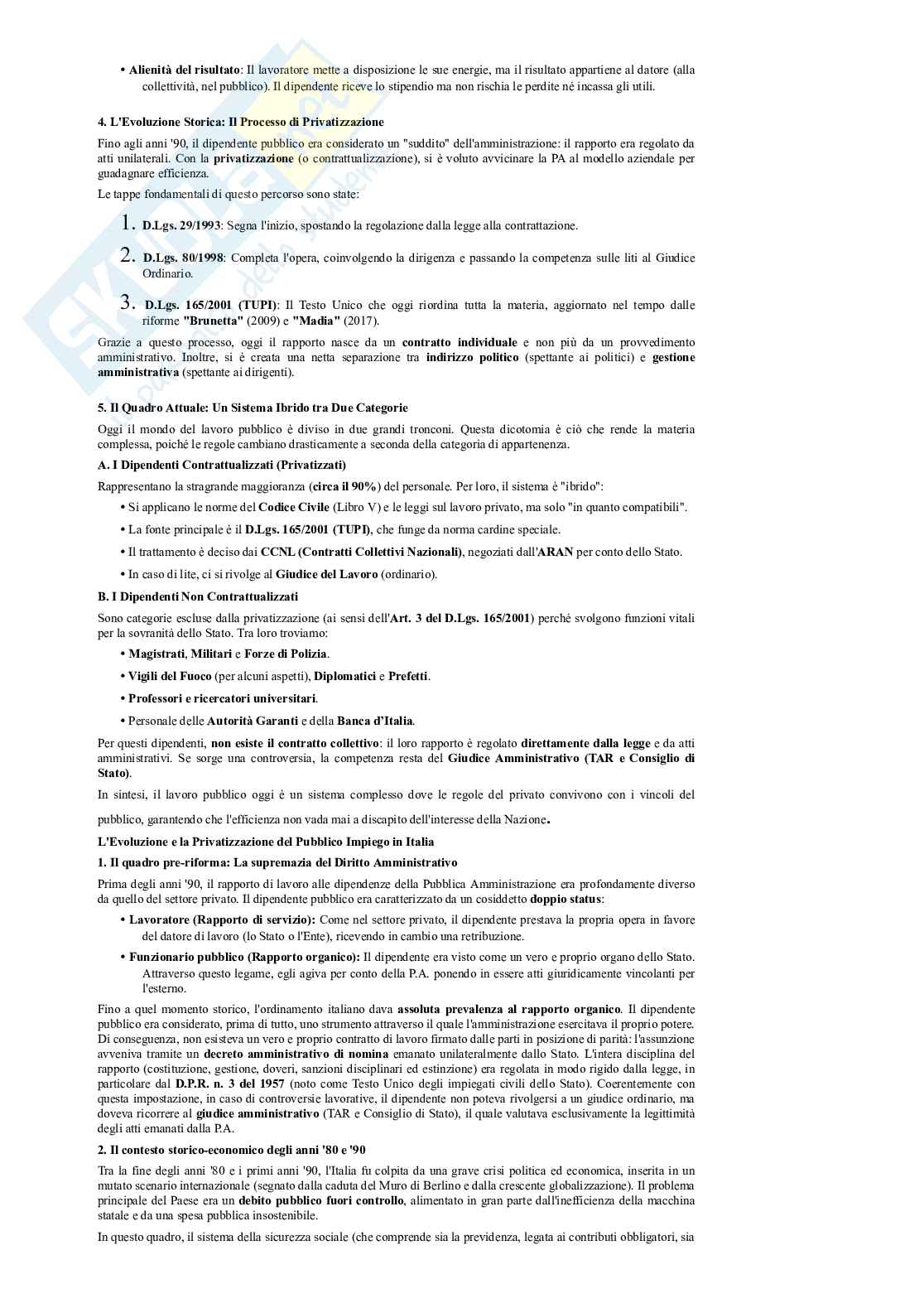 Rapporto di lavoro nel settore pubblico  Pag. 2
