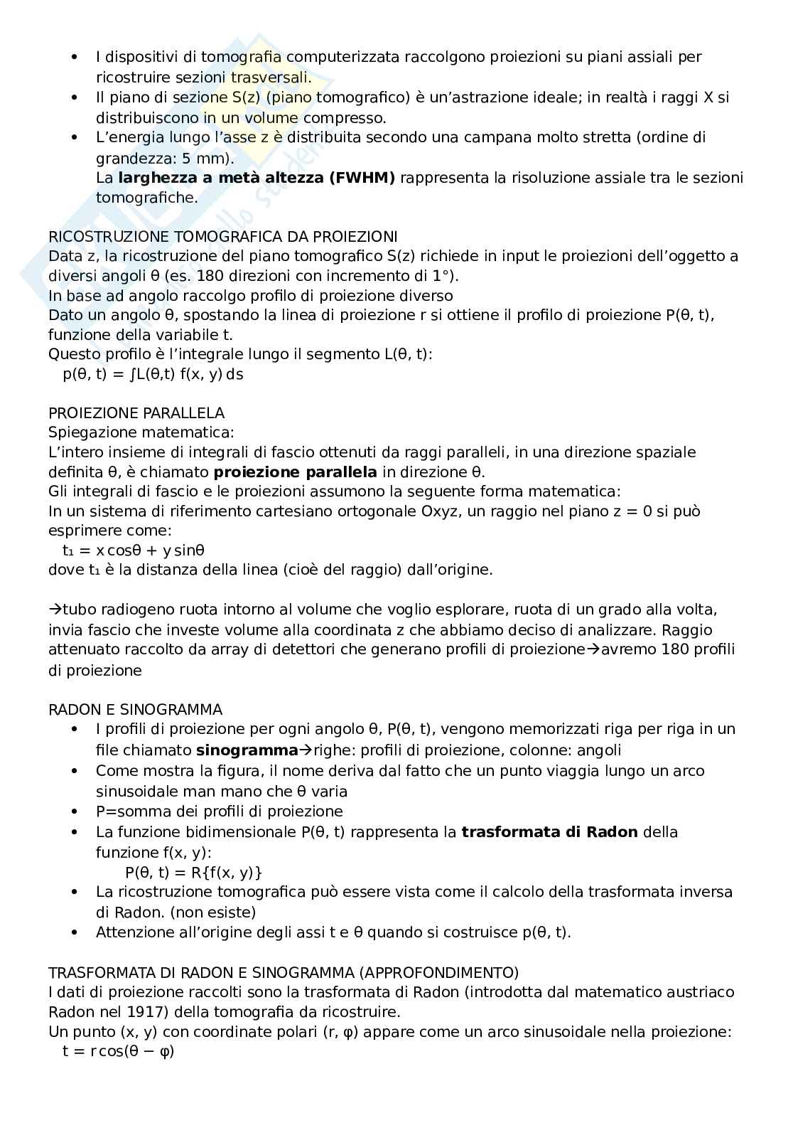 Principi di Bioimmagini Pag. 36