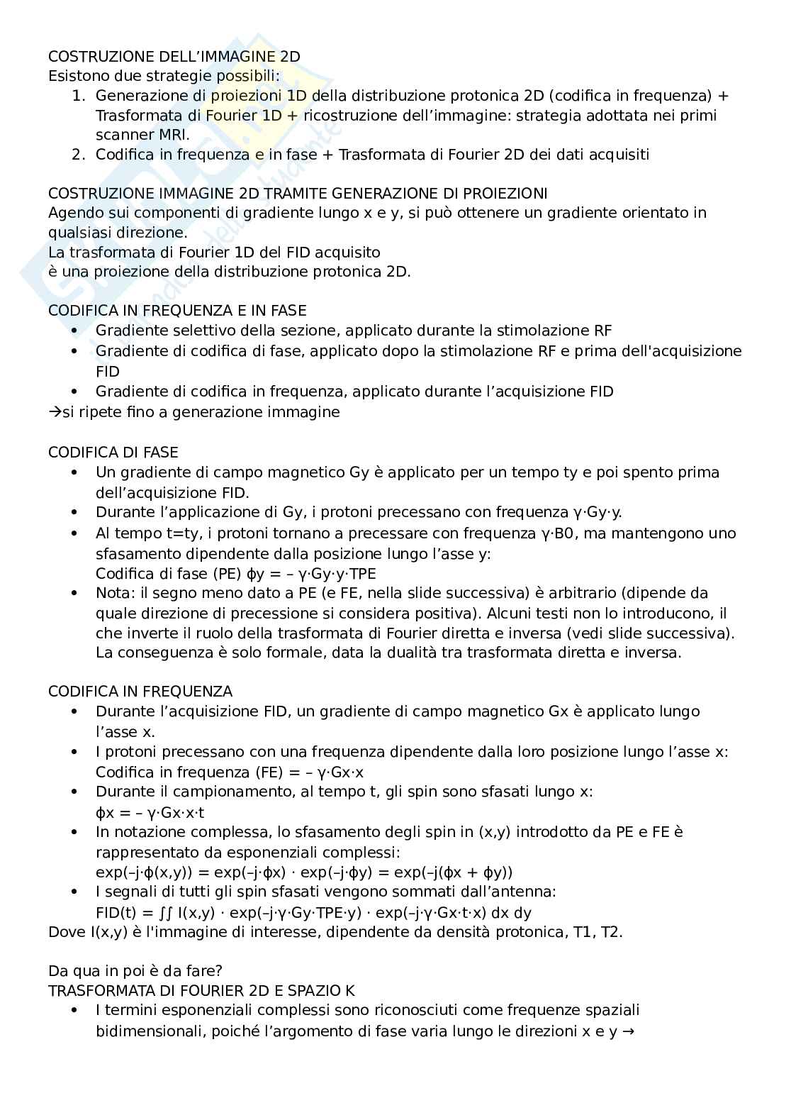 Principi di Bioimmagini Pag. 61