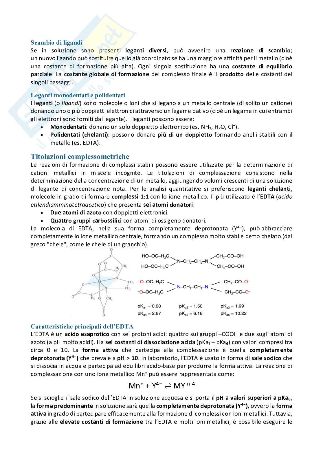 Chimica analitica Pag. 2
