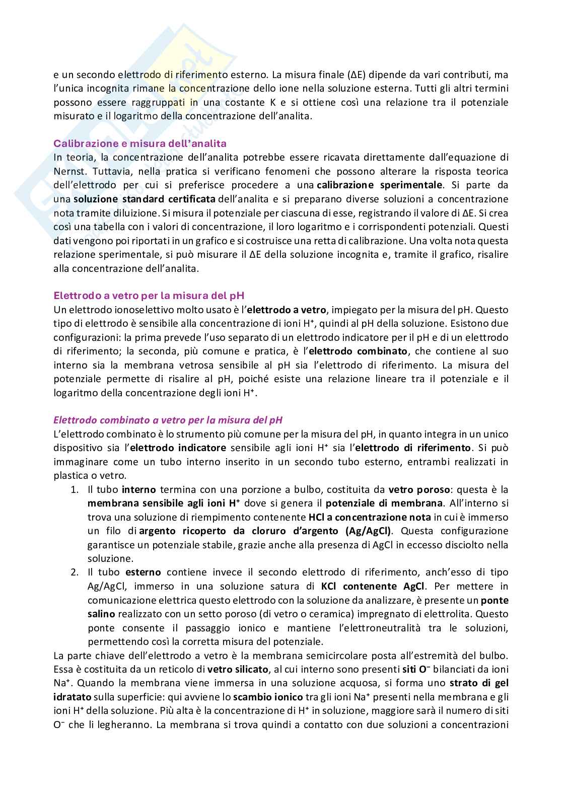 Chimica analitica Pag. 6