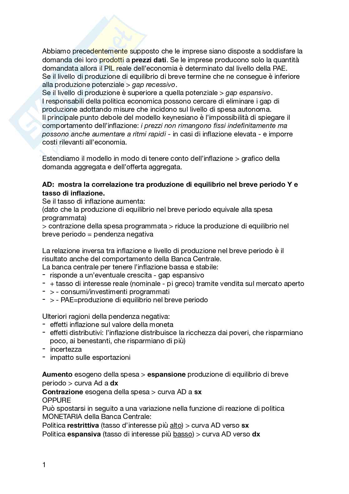 Spiegazione Principi di economia Pag. 1