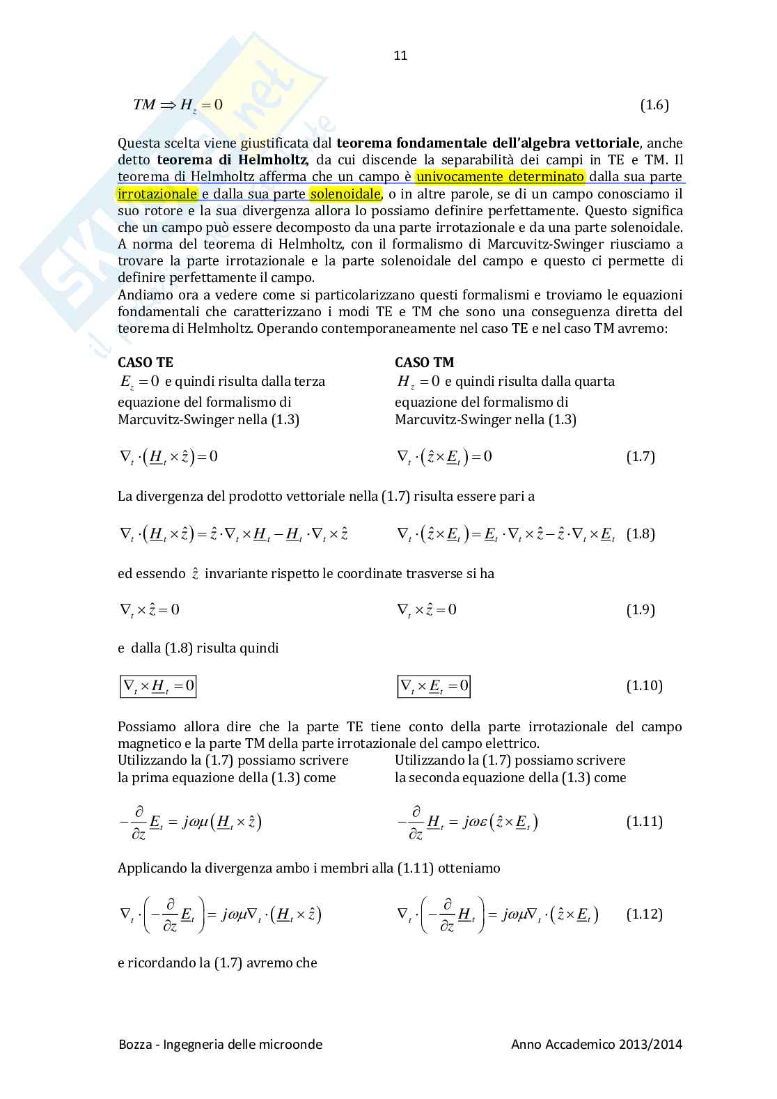 Ingegneria delle microonde Pag. 11