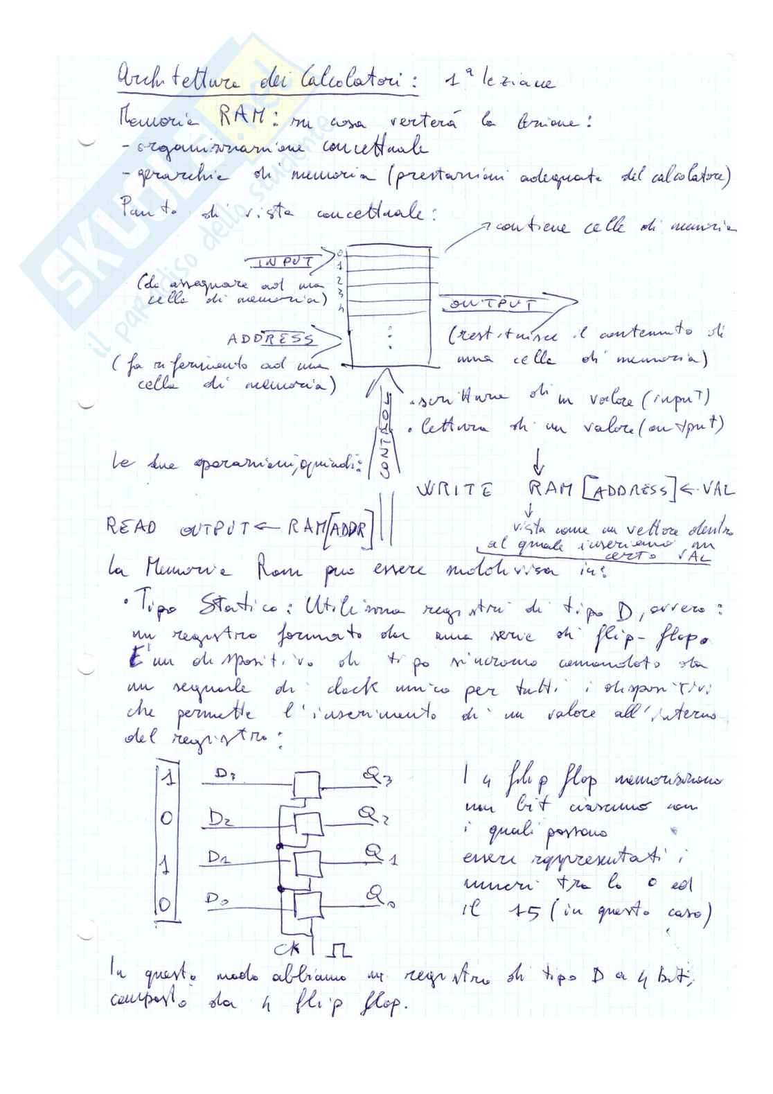 Architettura dei calcolatori - 2 semestre Pag. 2