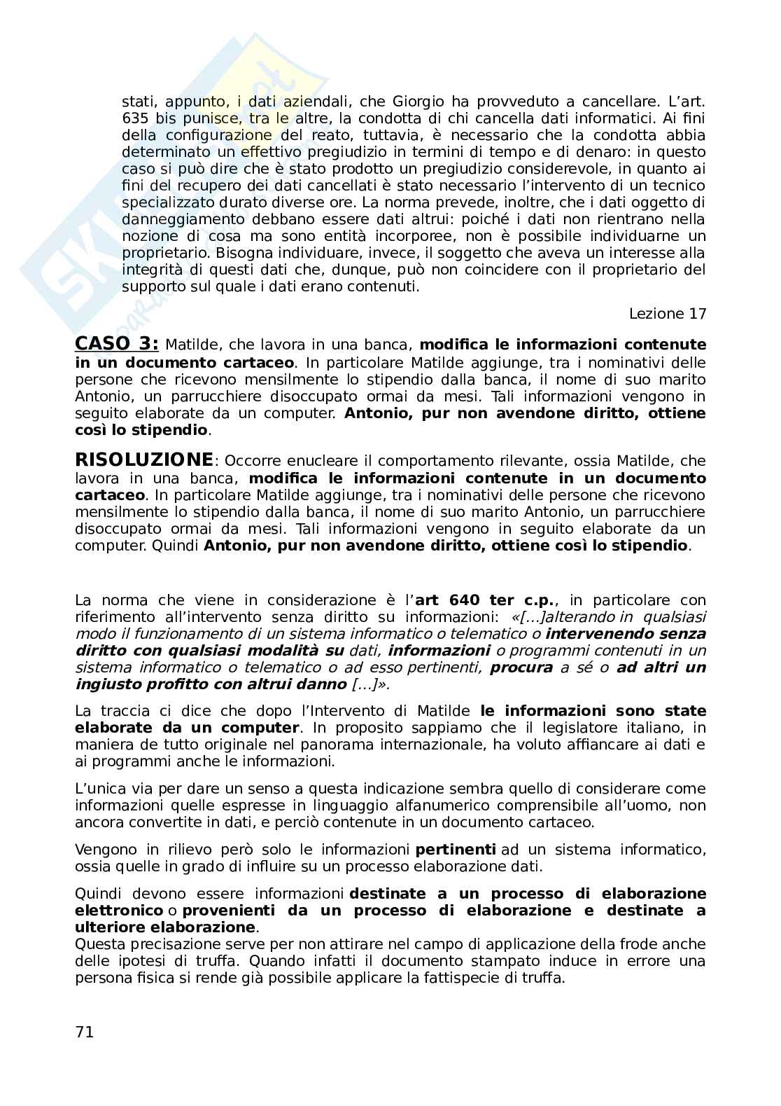 Diritto penale dell'informatica Pag. 71