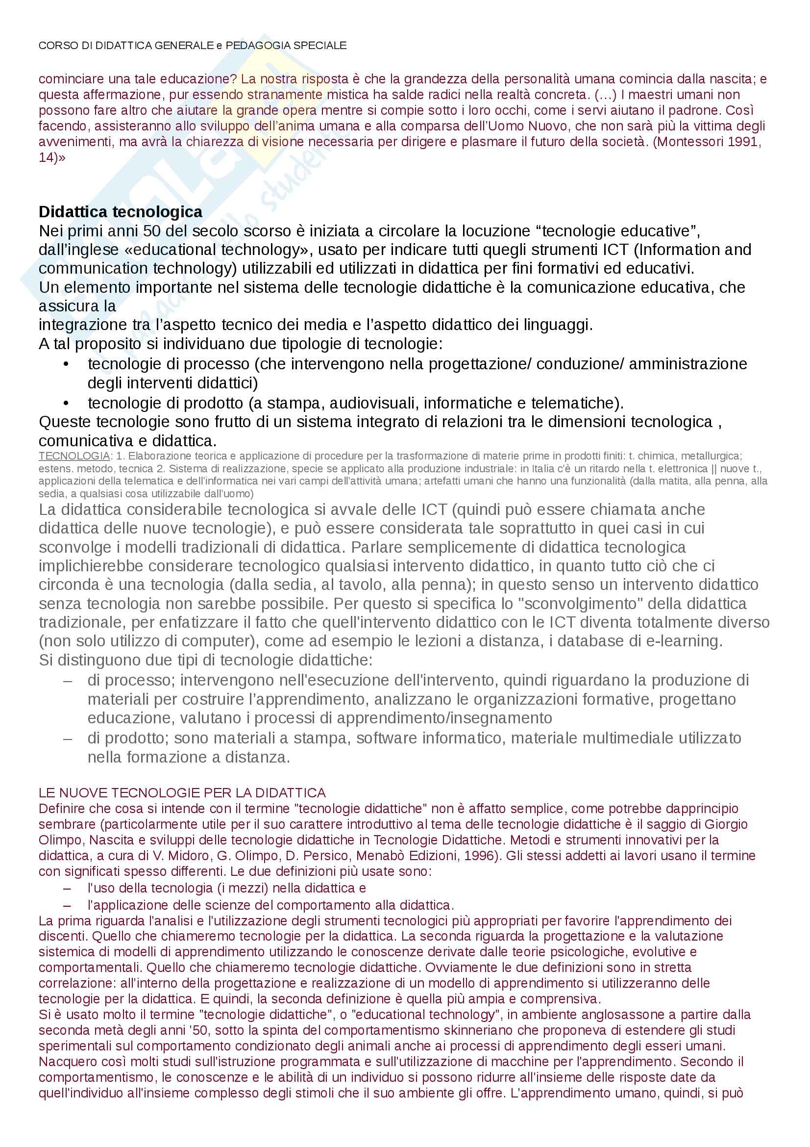 Lezioni, approfondimenti, Didattica e Pedagogia Speciale Pag. 91