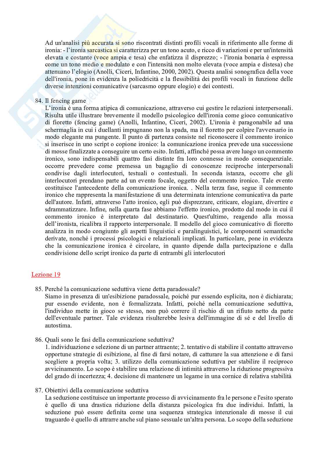 Psicologia della Comunicazione - Paniere compilato Pag. 91