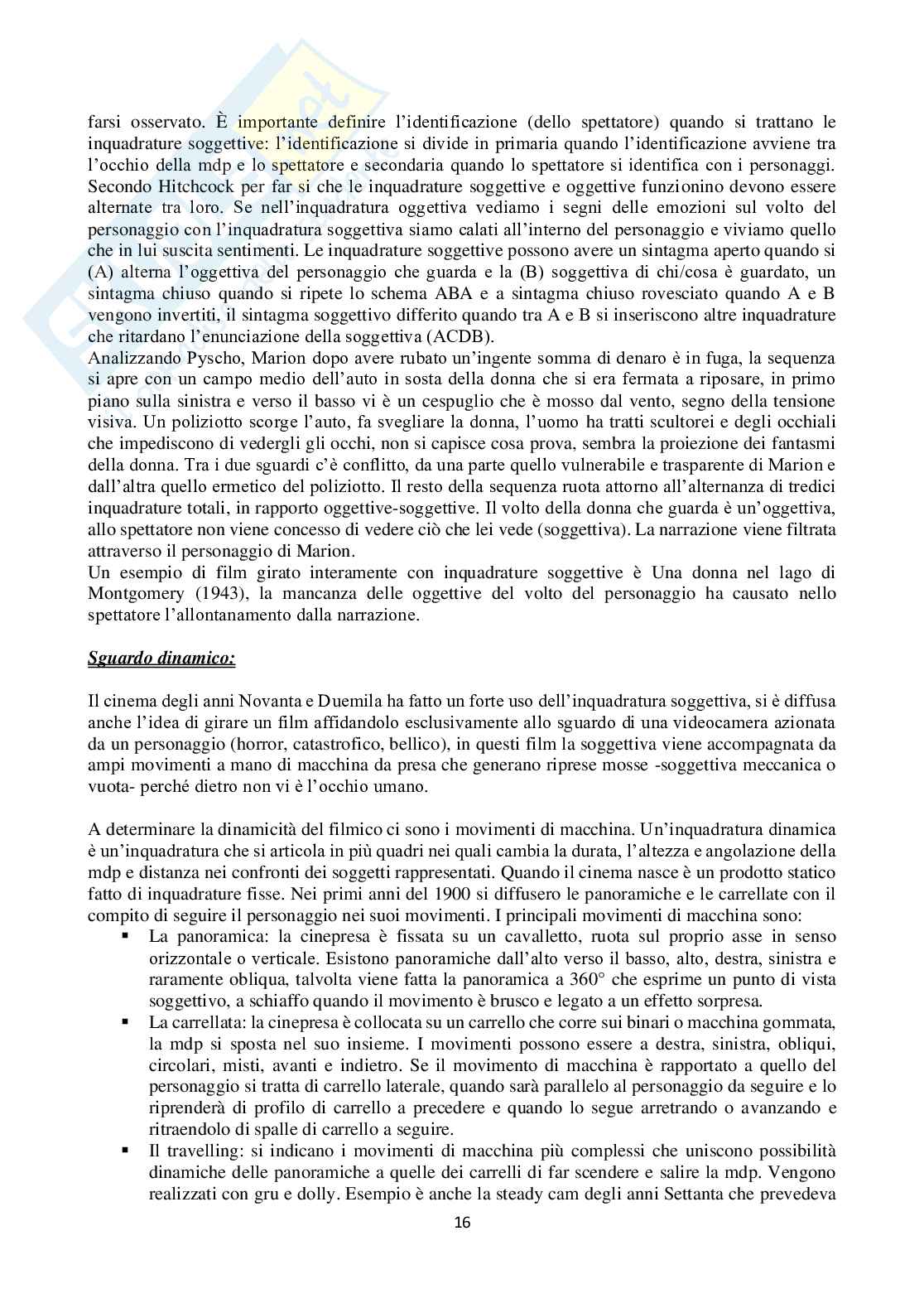 Riassunto esame Istituzioni di storia del cinema, Prof. Pesce Sara, libro consigliato Manuale del film, Rondolino, Tomasi Pag. 16
