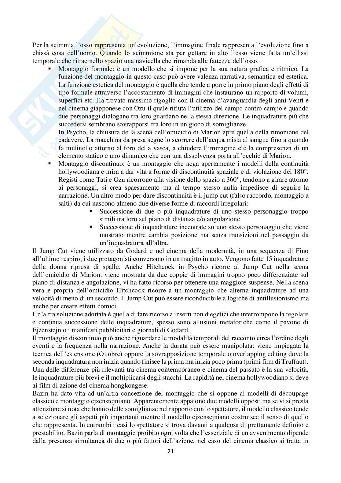 Riassunto esame Istituzioni di storia del cinema, Prof. Pesce Sara, libro consigliato Manuale del film, Rondolino, Tomasi Pag. 21