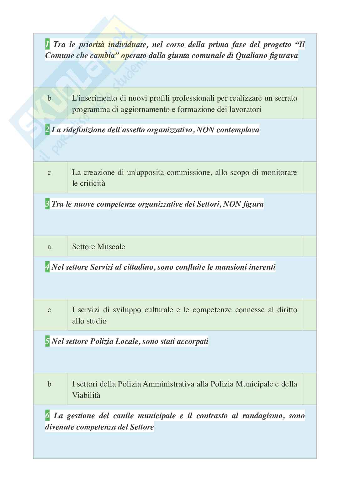 Tutte le 700 domande e risposte esame di Organizzazione Aziendale - aggiornate a Novembre 2022 - 106 Pagine Pag. 86