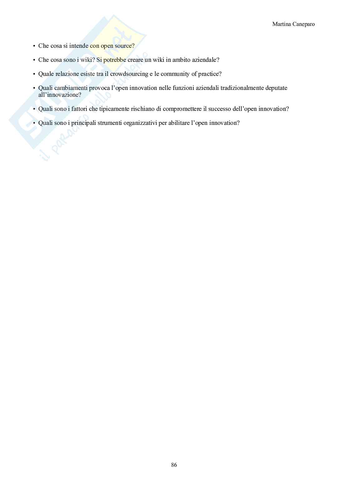 Organizzazione aziendale – Teoria completa in 9 capitoli (canvas, Mintzberg, forme) Pag. 86