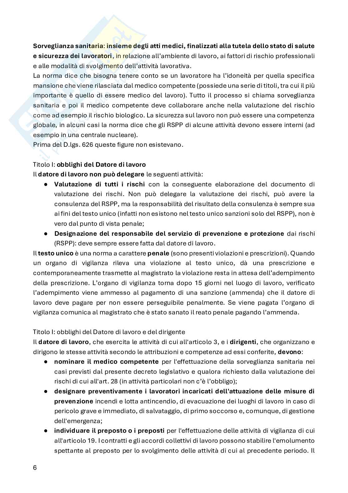 Appunti Organizzazione del cantiere Pag. 6