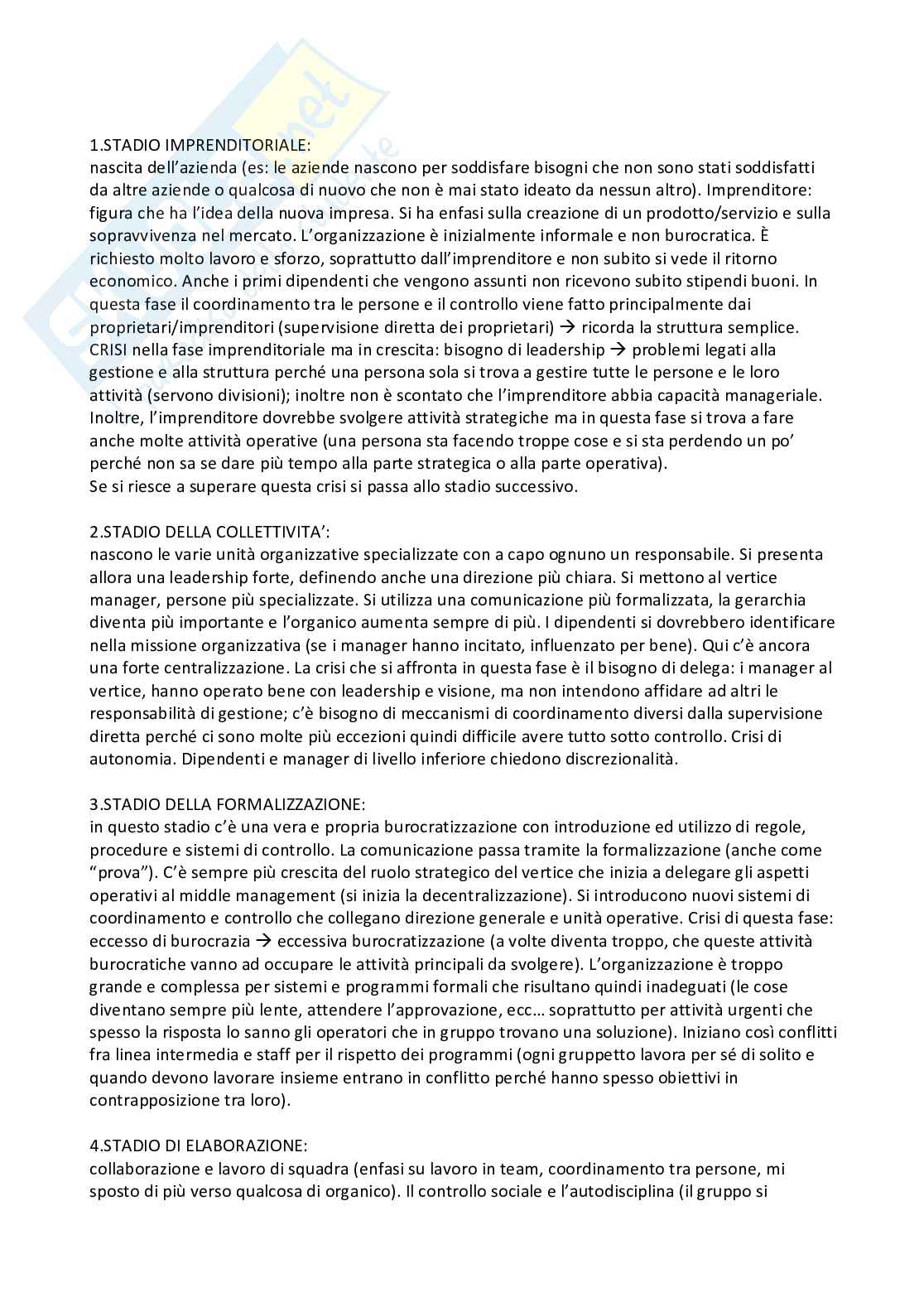 Appunti di Organizzazione aziendale (corso Organizzazione e Risorse umane) Pag. 36