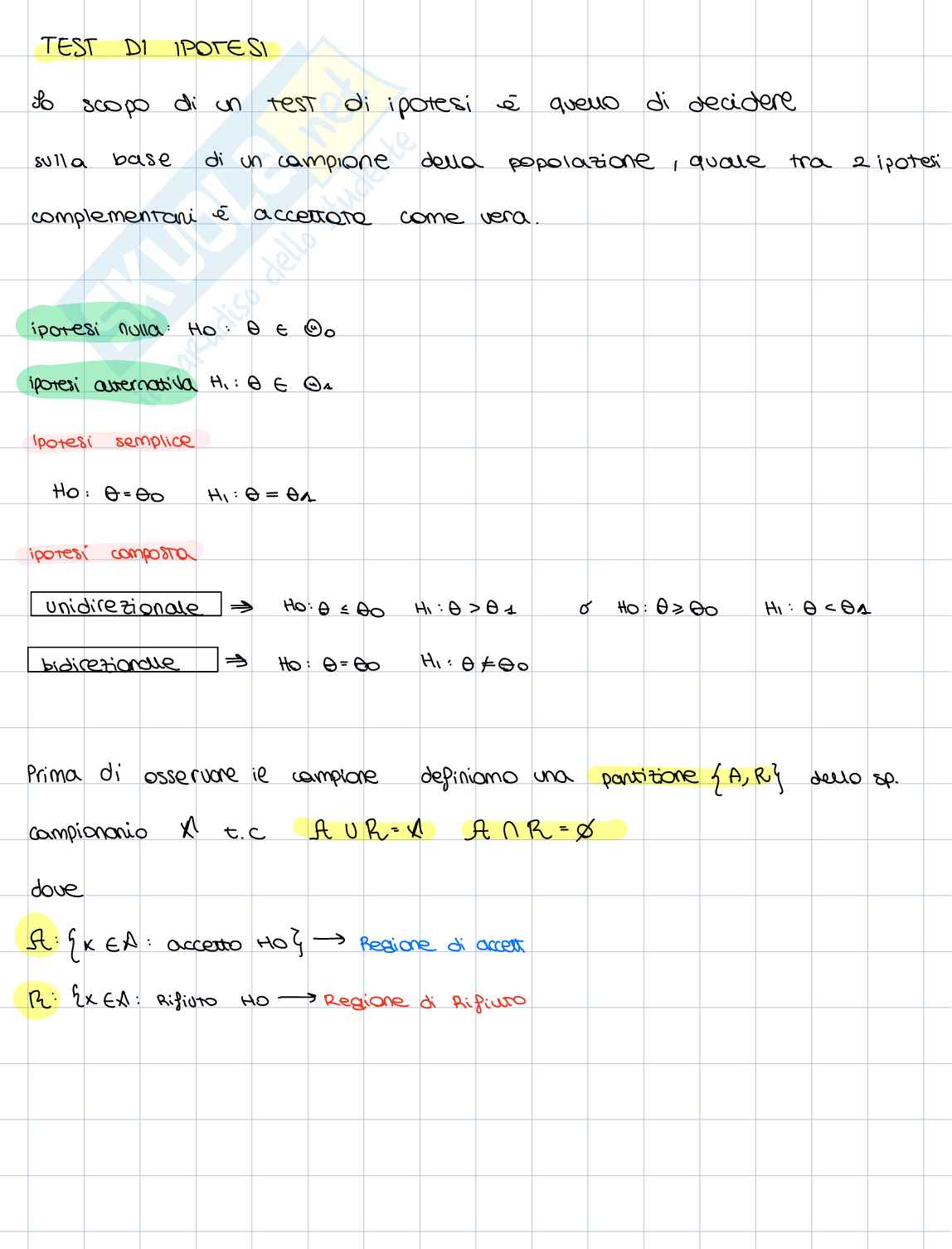 Seconda parte programma di Inferenza statistica Pag. 1