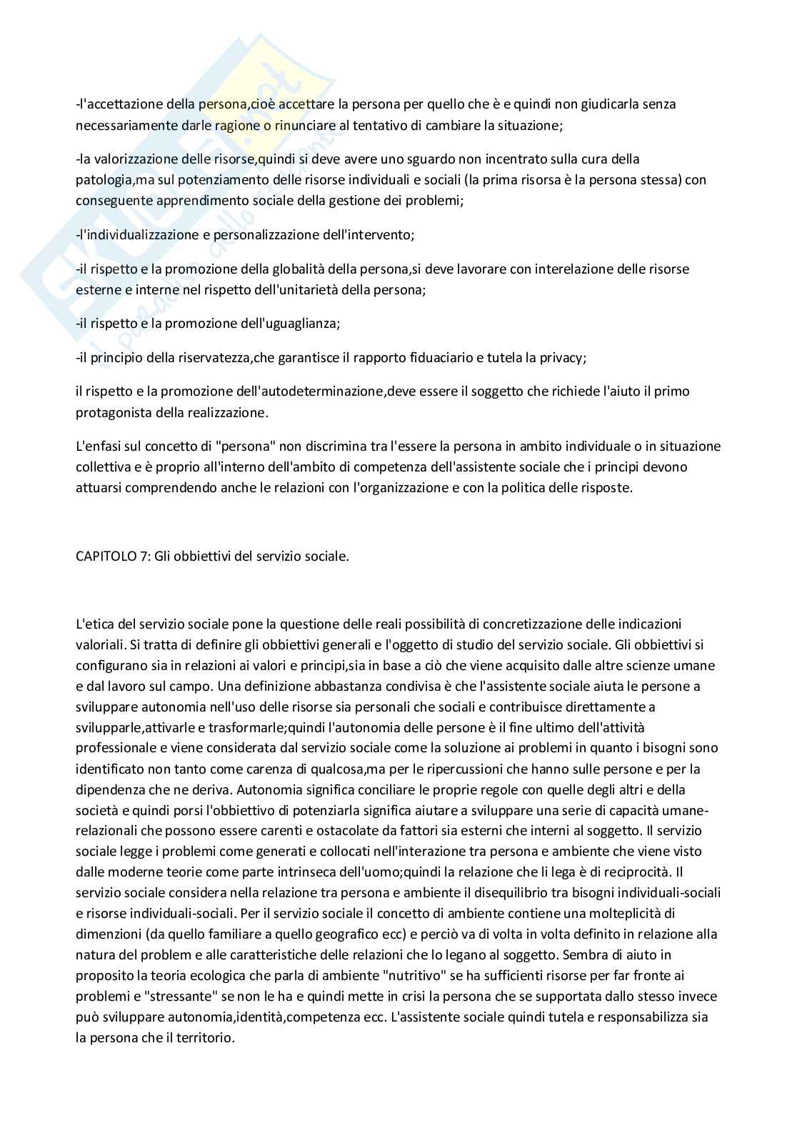 Principi E Fondamenti Del Servizio Sociale