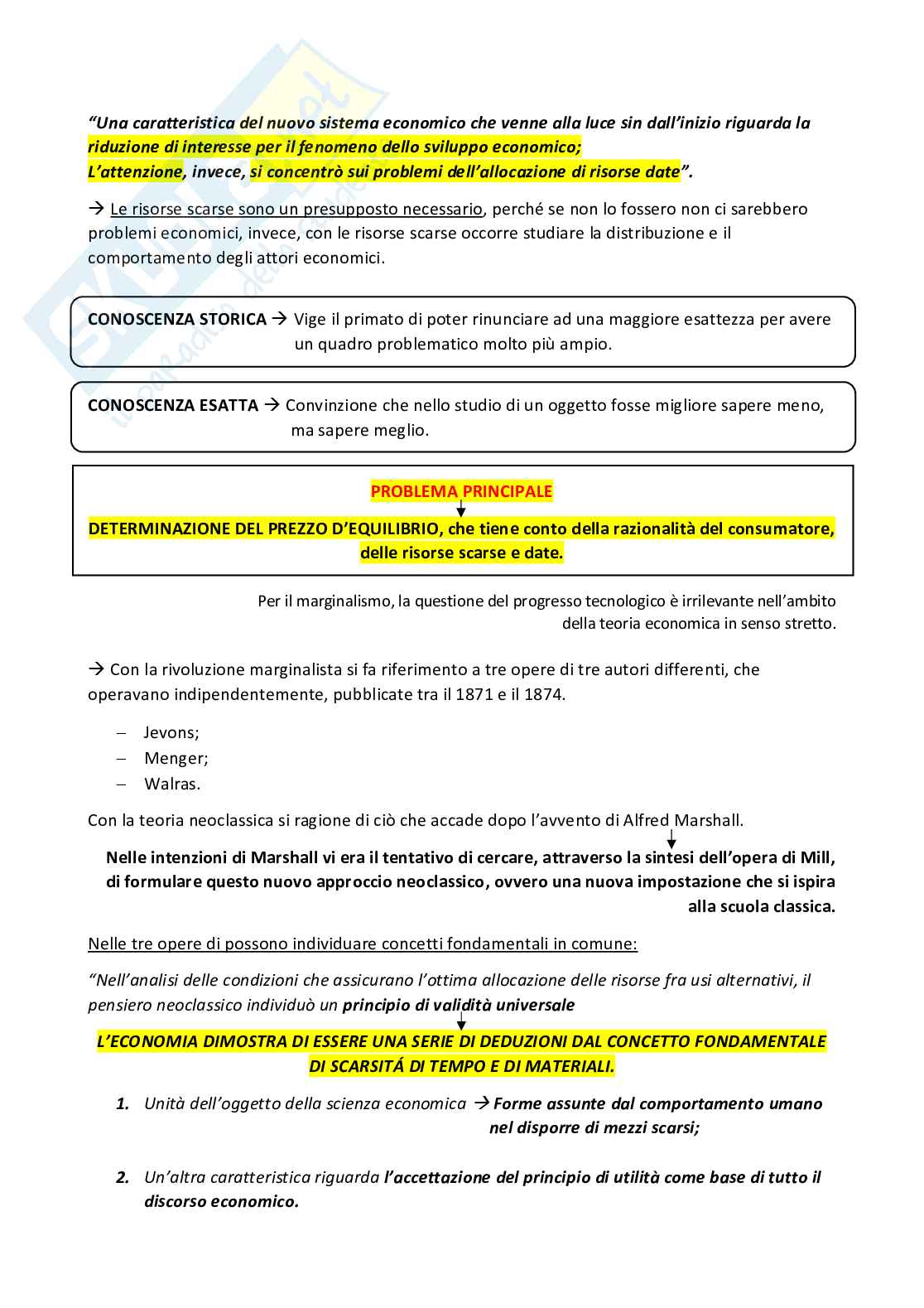 Storia del pensiero economico - Appunti completi Pag. 71