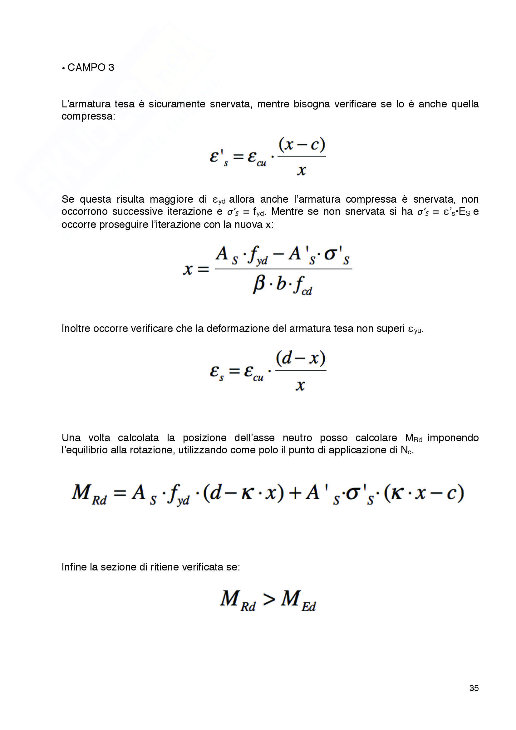 Relazione di calcolo: Progetto di un telaio in ca verificato SLU e TA Pag. 36