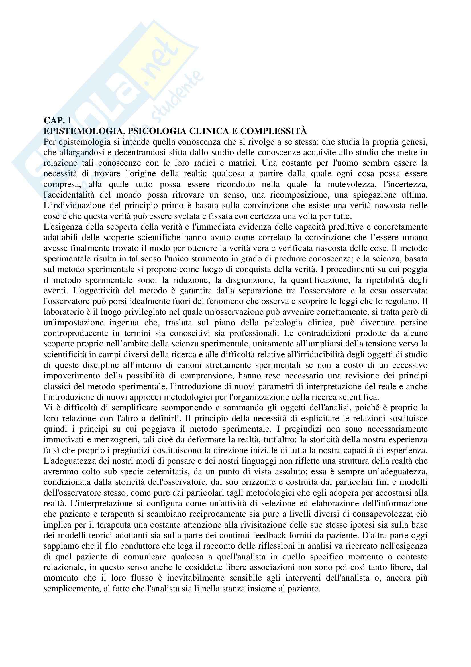 Riassunto esame Psicoterapia Relazionale, prof. Lo Verso, libro consigliato Gruppoanalisi Soggettuale di Lo Verso e Blasi Pag. 1