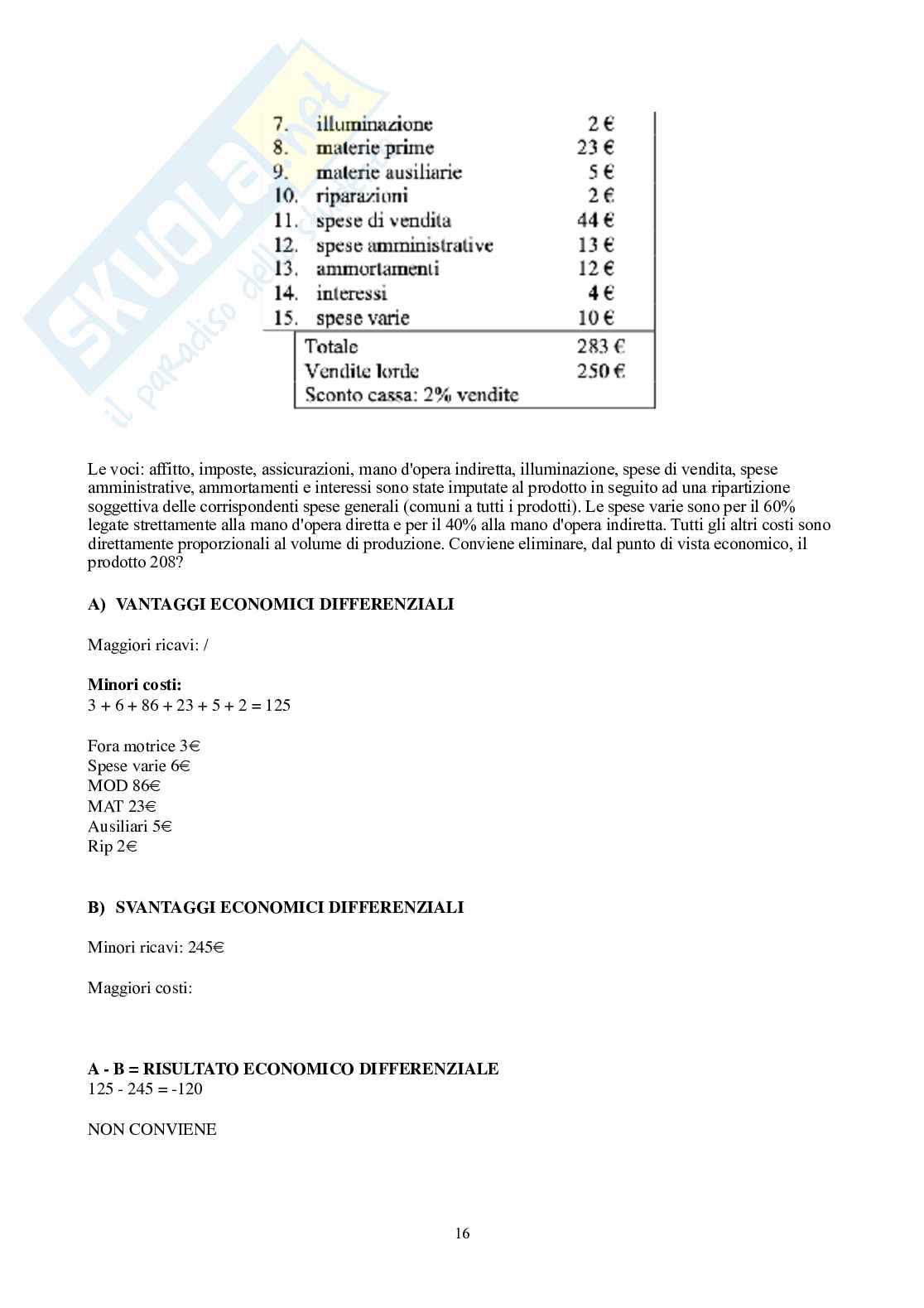 Controllo di gestione – Parte 2 – Esercitazioni e casi svolti (Tree, Rolling, Sedital) Pag. 16