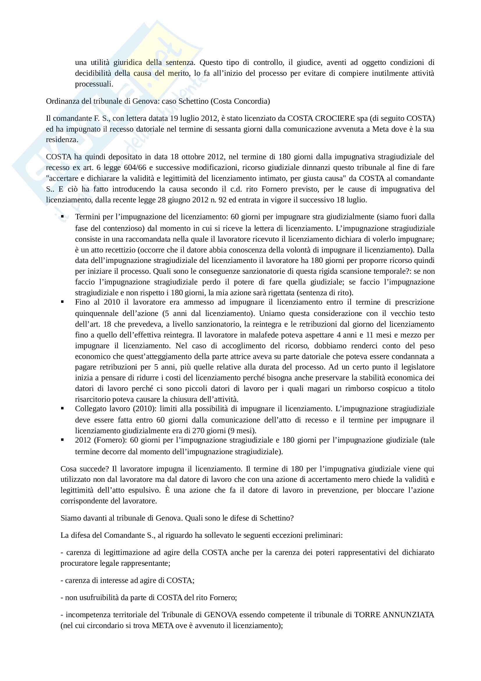 Diritto processuale del lavoro Pag. 11