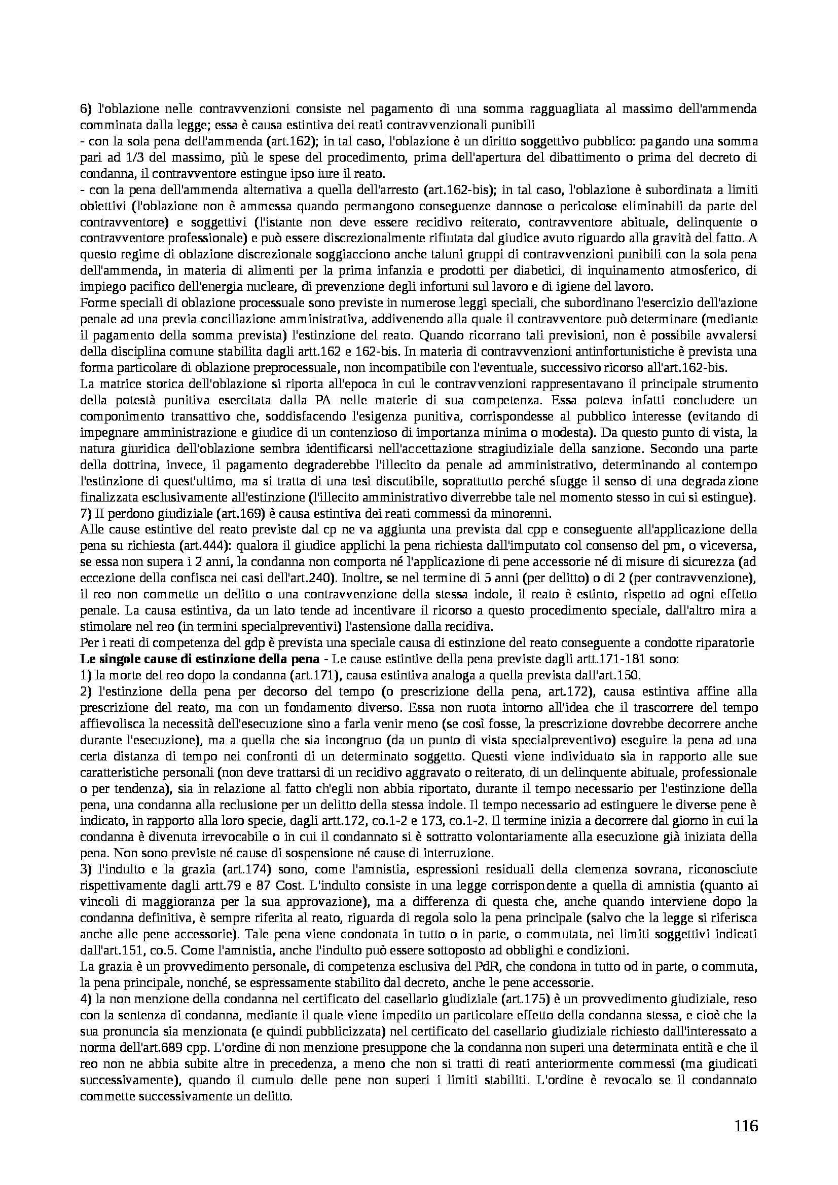 Riassunto esame Diritto Penale, prof. Assumma, libro consigliato Diritto Penale di Padovani Pag. 116