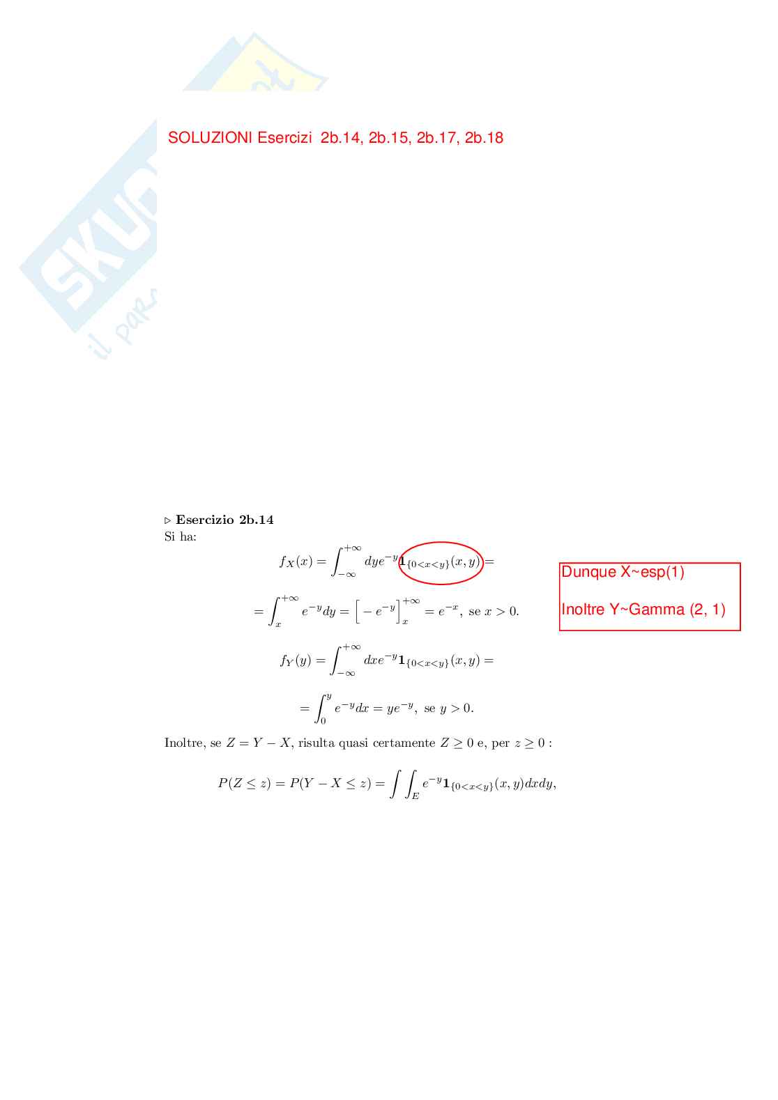 Lezione 17 di Probabilità e statistica Pag. 2