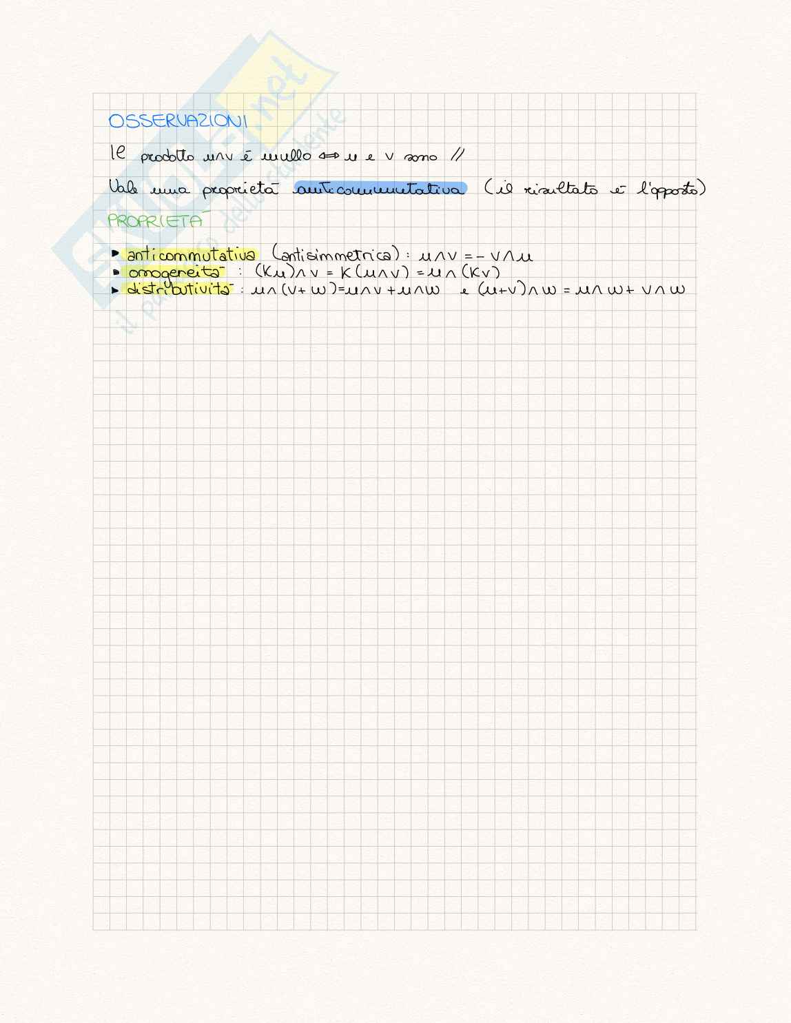 Geometria e Algebra lineare - vettori, rette e piani Pag. 6