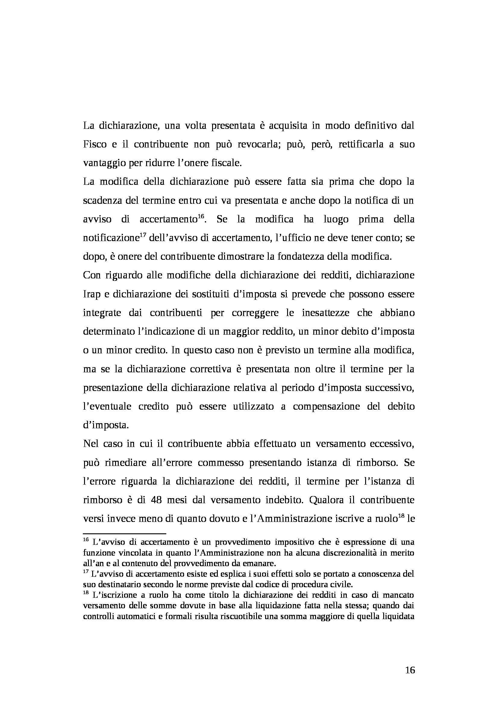 Tesi - Dichiarazione dei redditi Pag. 16