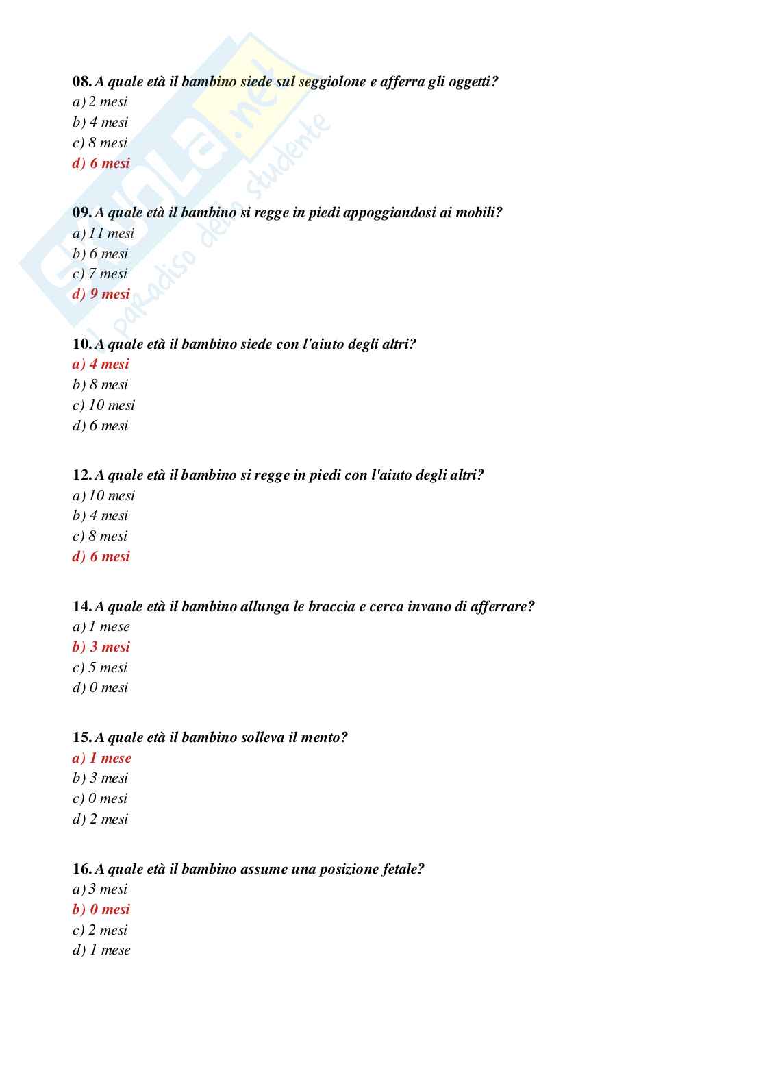 Paniere Psicologia del ciclo di vita Pag. 16