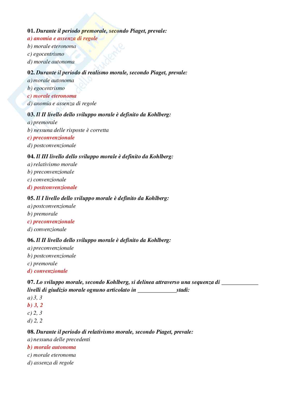 Paniere Psicologia del ciclo di vita Pag. 46