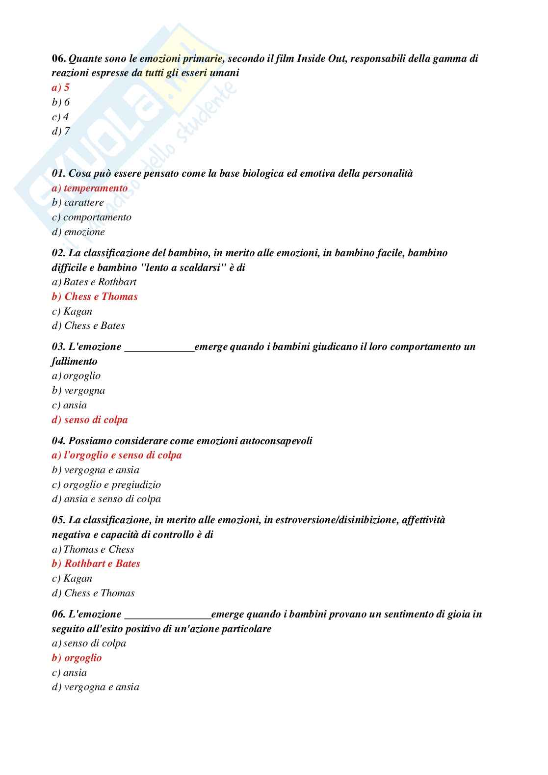 Paniere Psicologia del ciclo di vita Pag. 51