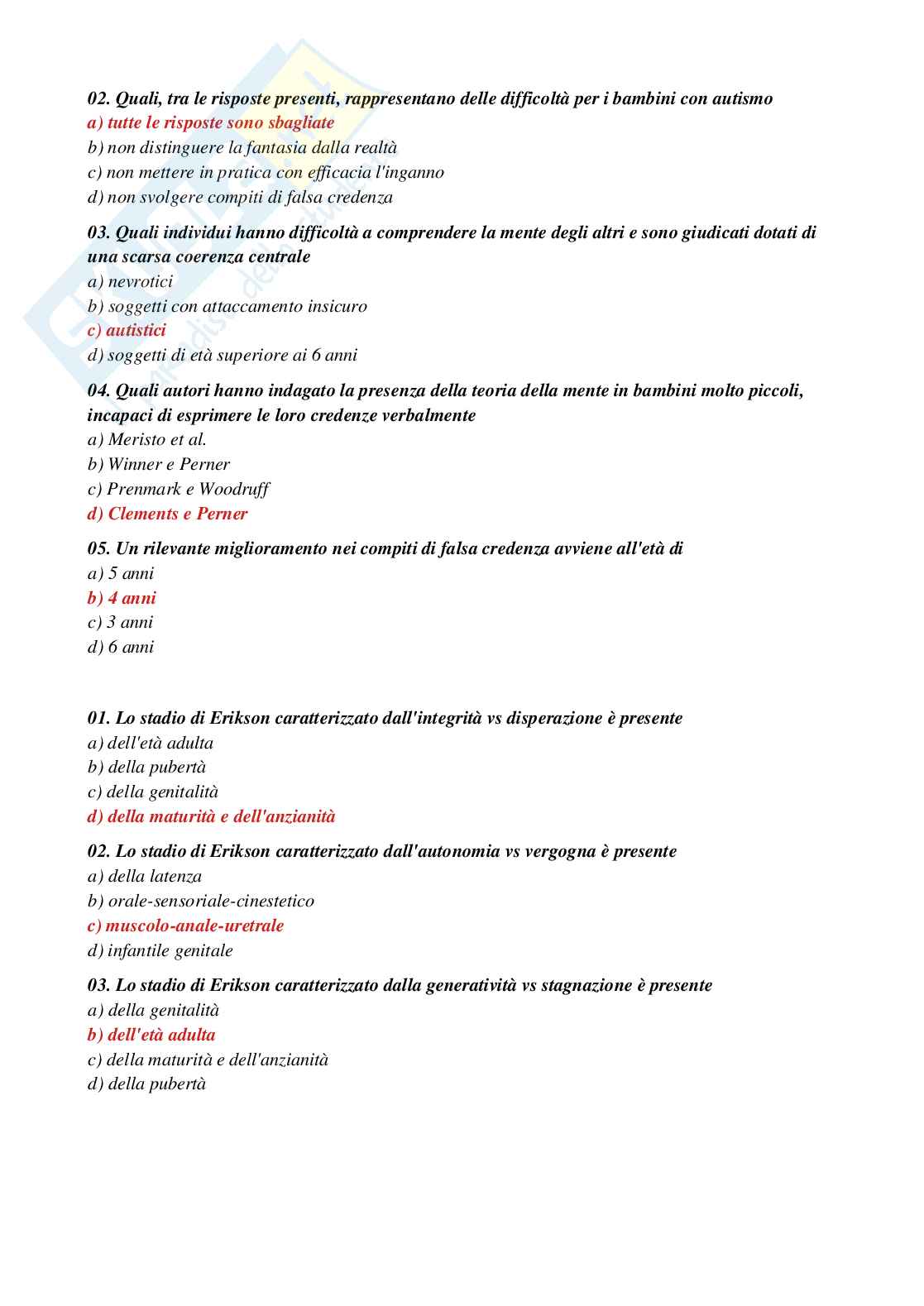 Paniere Psicologia del ciclo di vita Pag. 61