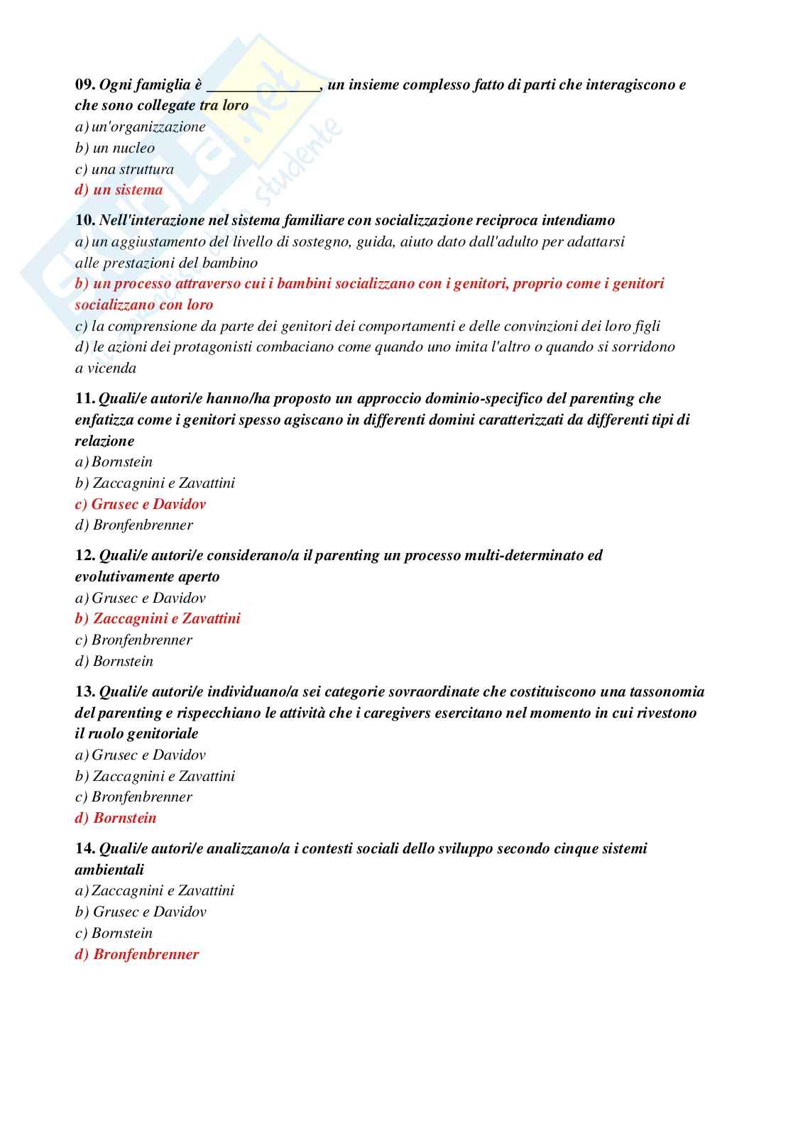 Paniere Psicologia del ciclo di vita Pag. 66