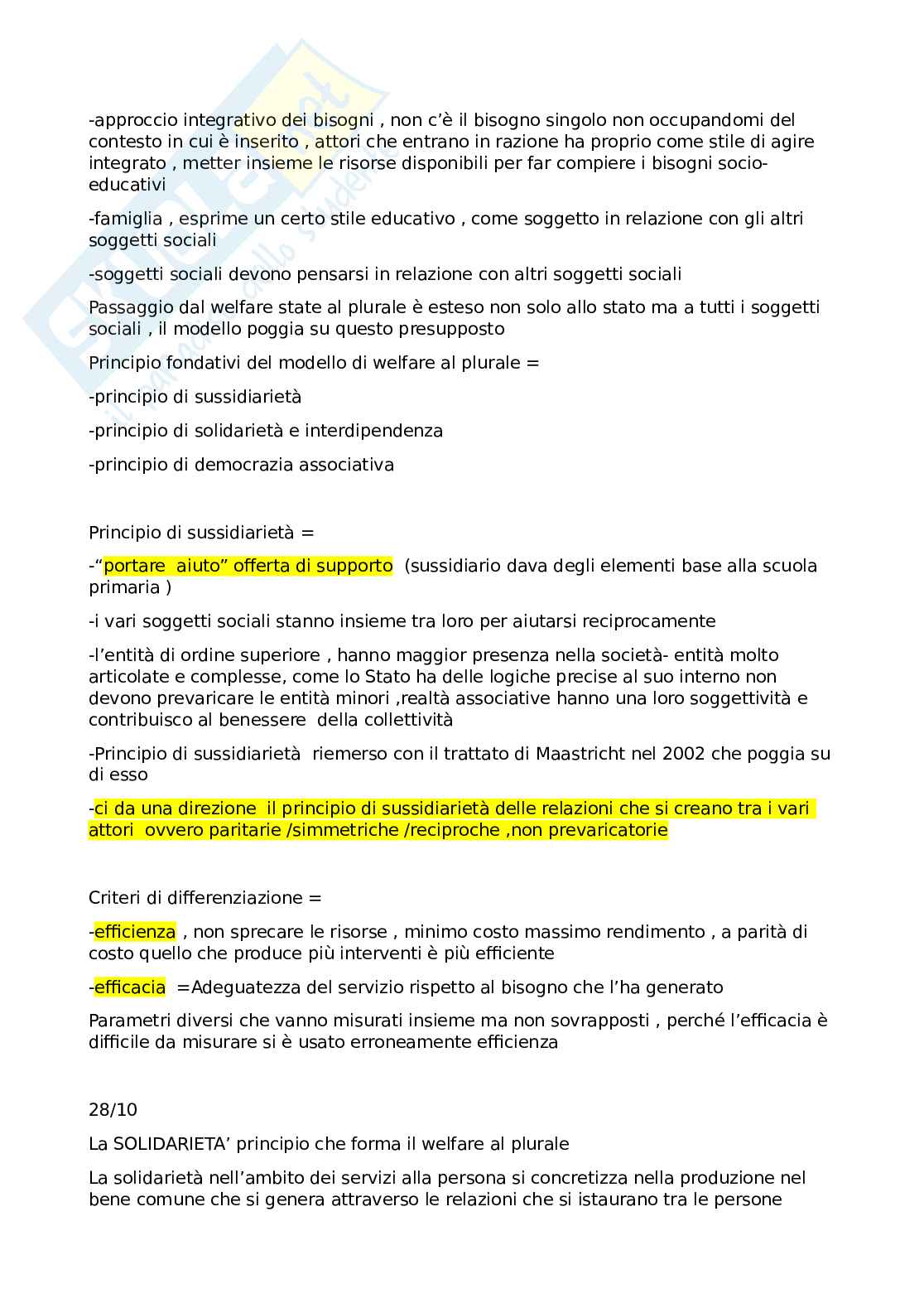 Sociologia dei processi associativi della comunità per l'infanzia Pag. 16