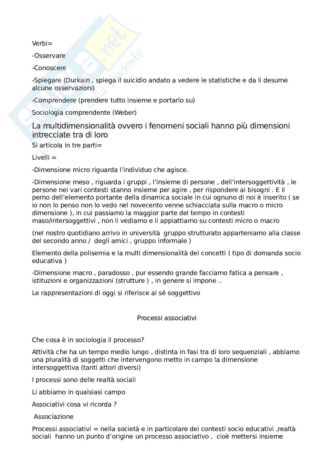 Sociologia dei processi associativi della comunità per l'infanzia Pag. 2