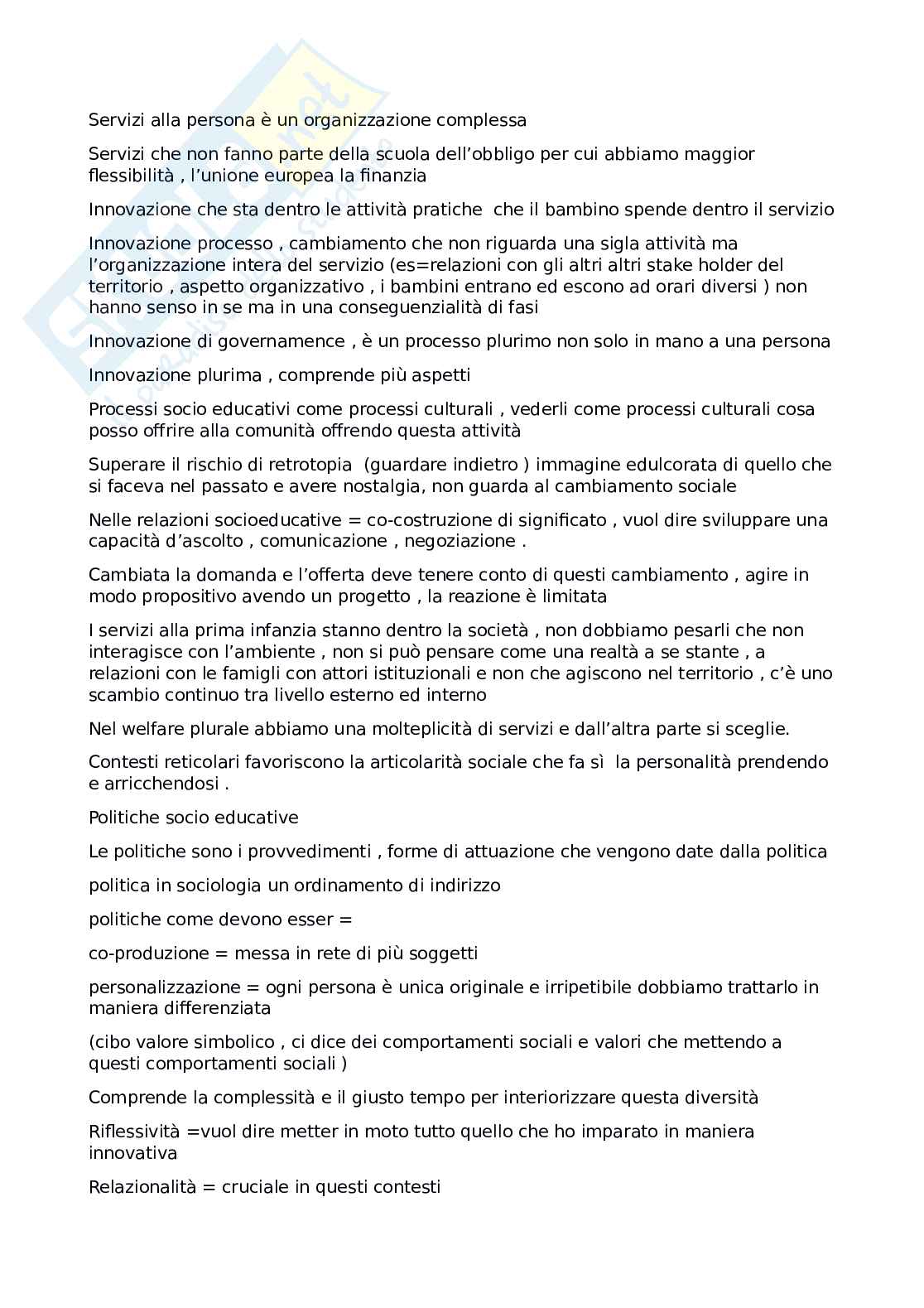 Sociologia dei processi associativi della comunità per l'infanzia Pag. 46