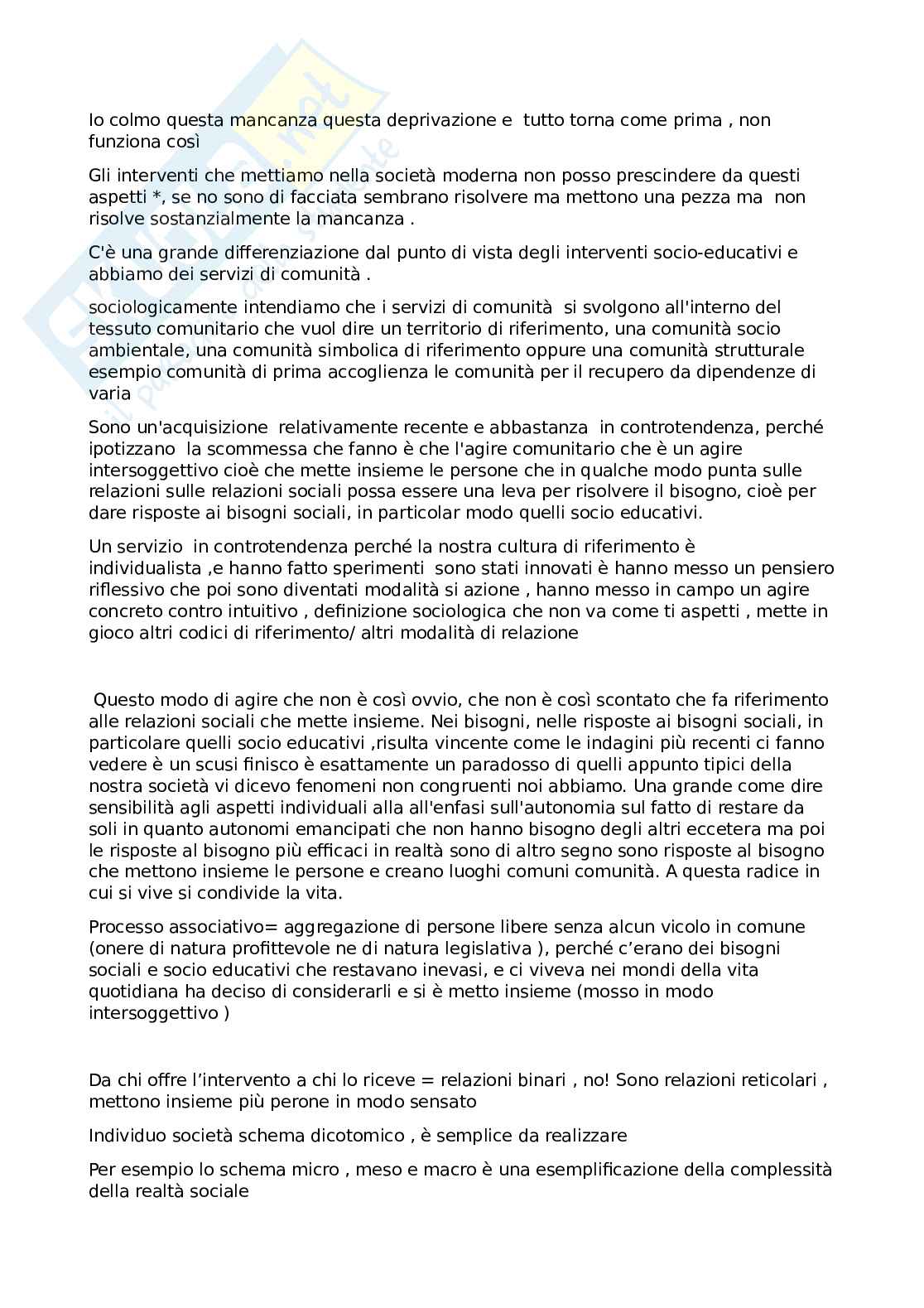 Sociologia dei processi associativi della comunità per l'infanzia Pag. 6