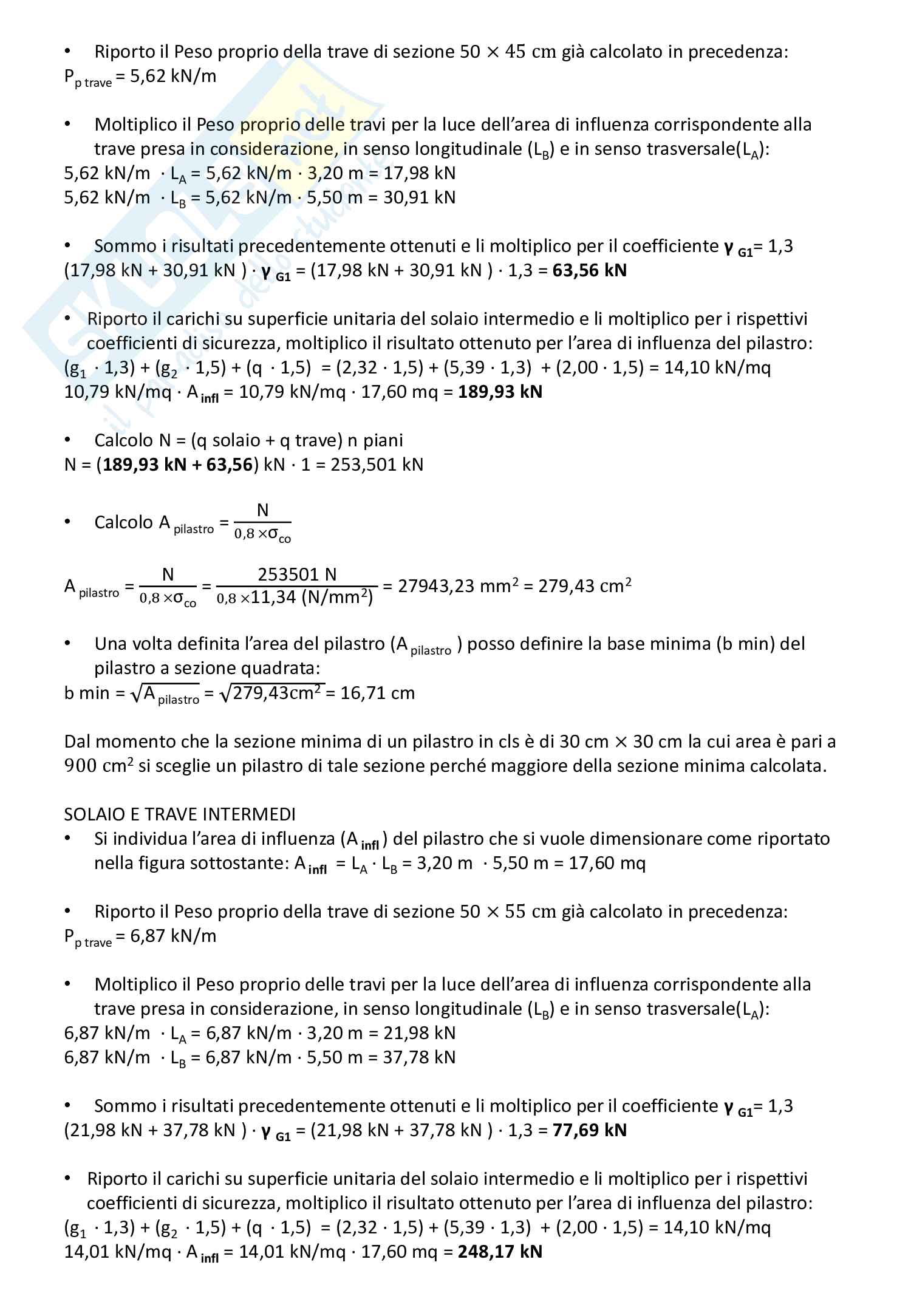 Esercitazione analisi dei carichi e metodo di Cross Pag. 21