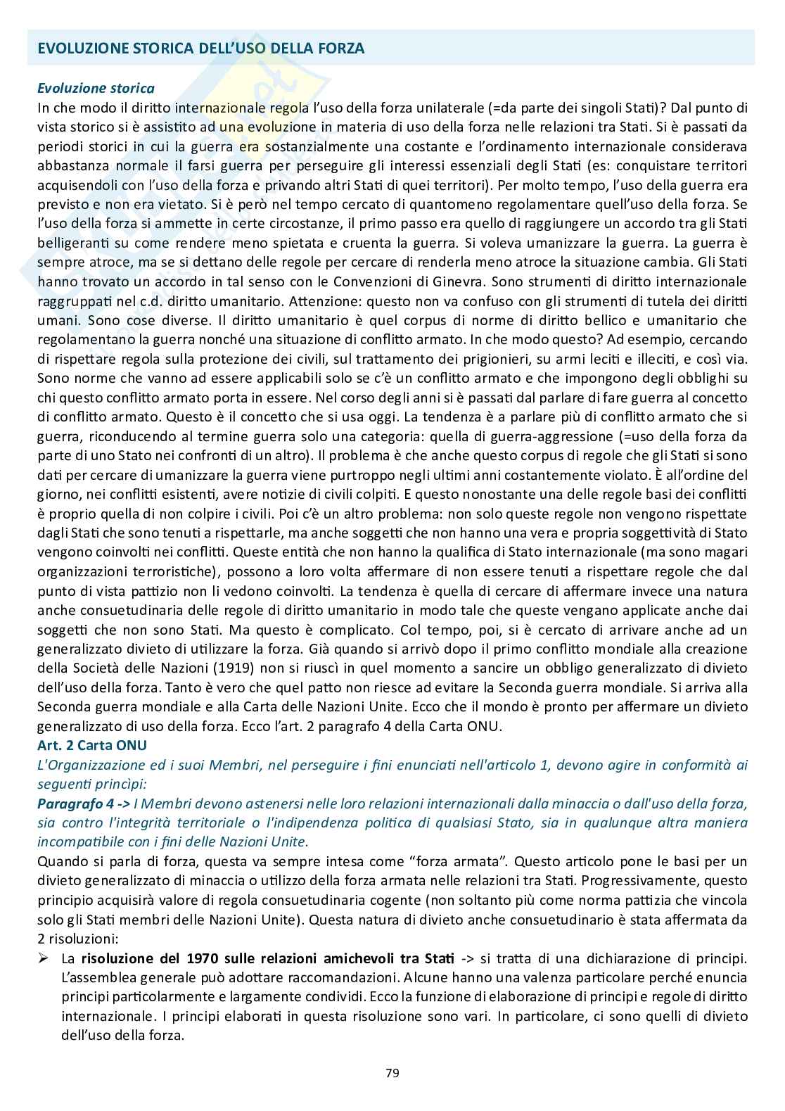 Appunti delle lezioni di Diritto internazionale - ONU   Pag. 16