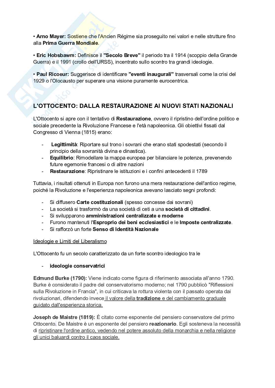 Appunti completi Storia contemporanea Pag. 2