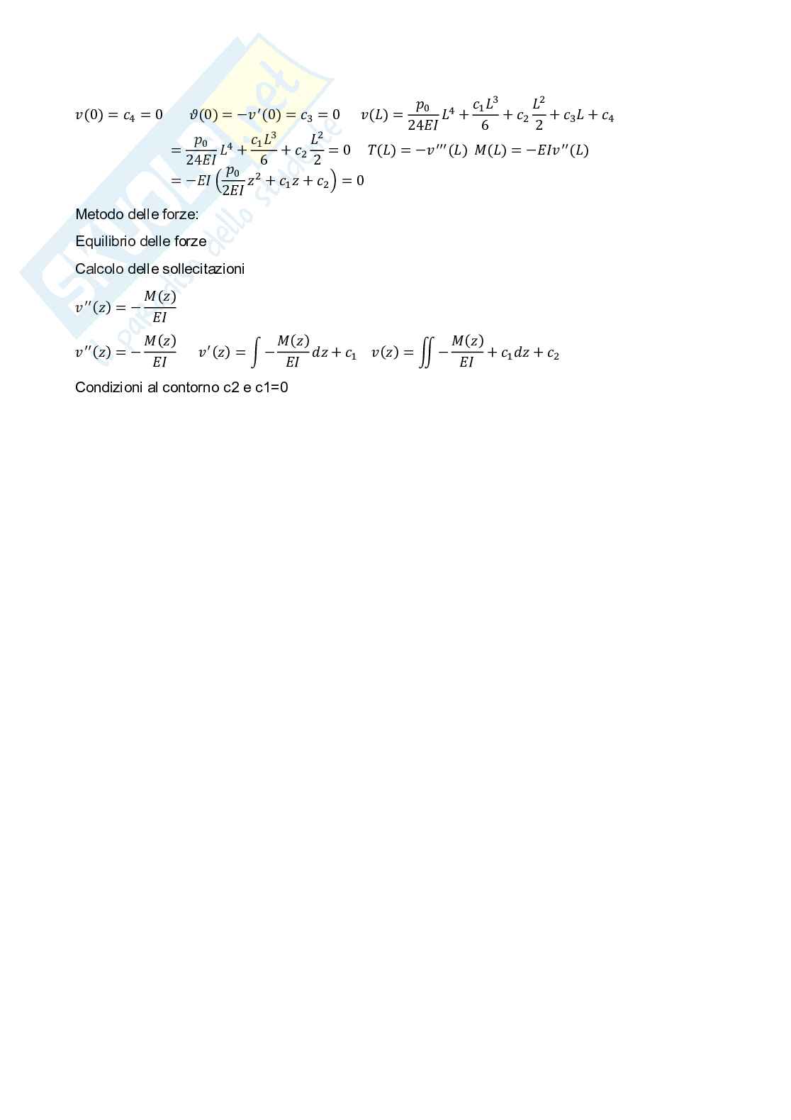 Schema della teoria per esame di Scienza delle costruzioni Pag. 6