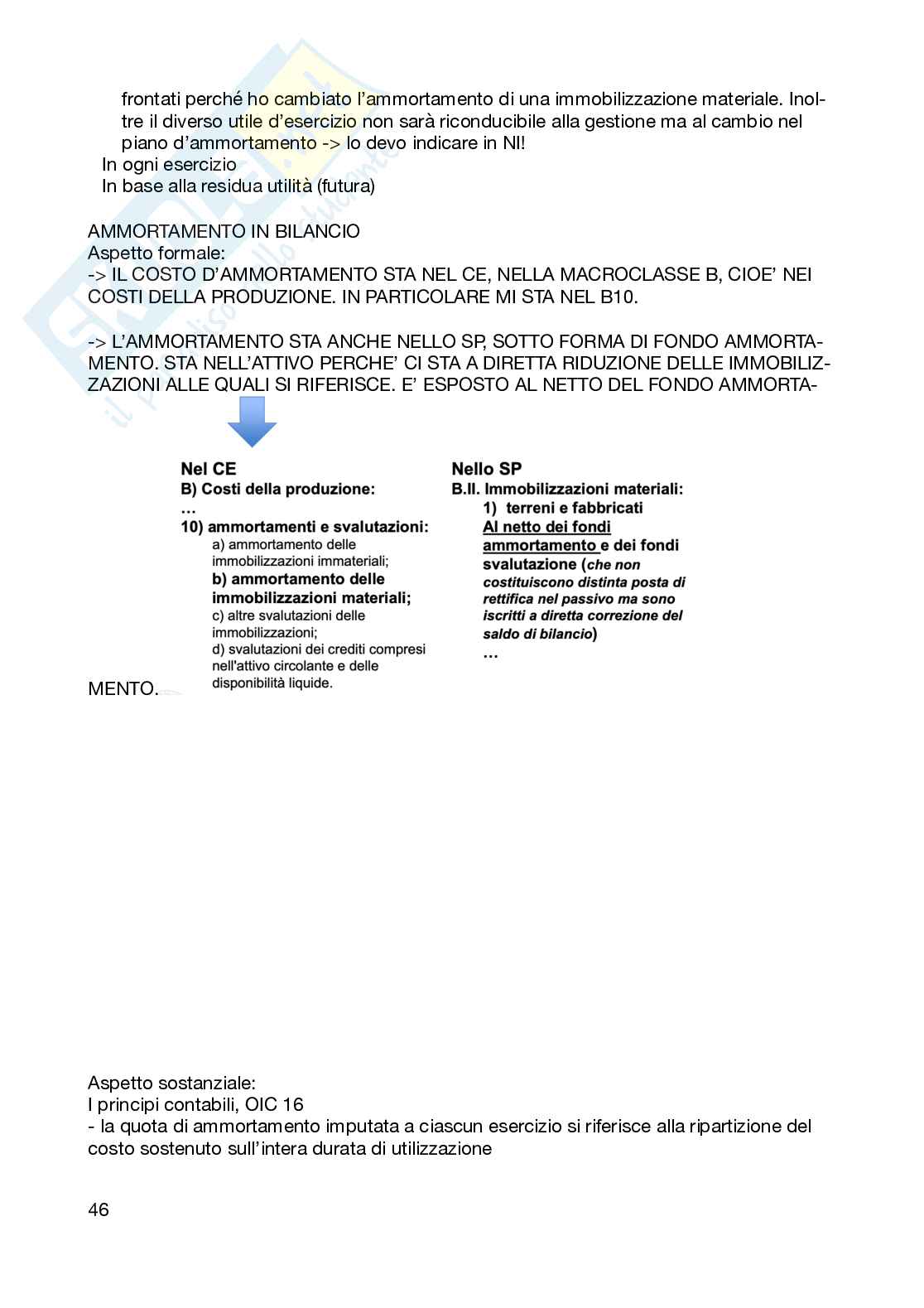Prima parte di appunti completi Bilancio d'esercizio Pag. 46
