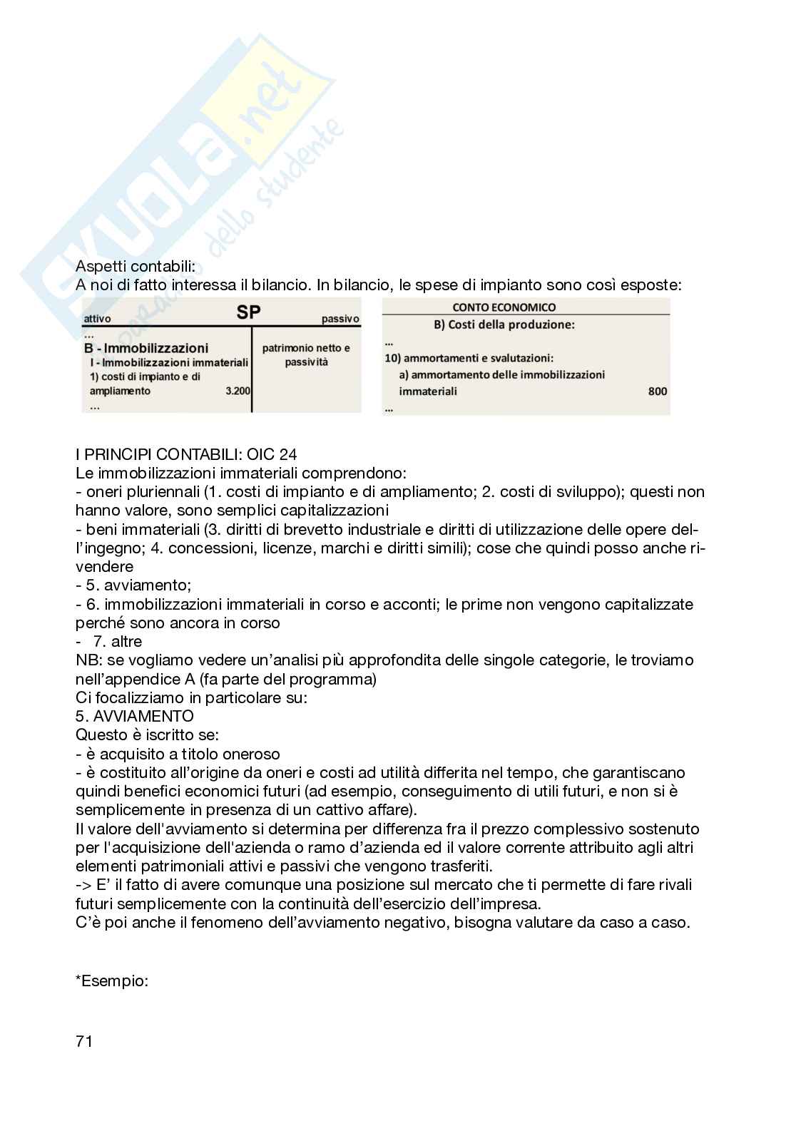 Prima parte di appunti completi Bilancio d'esercizio Pag. 71