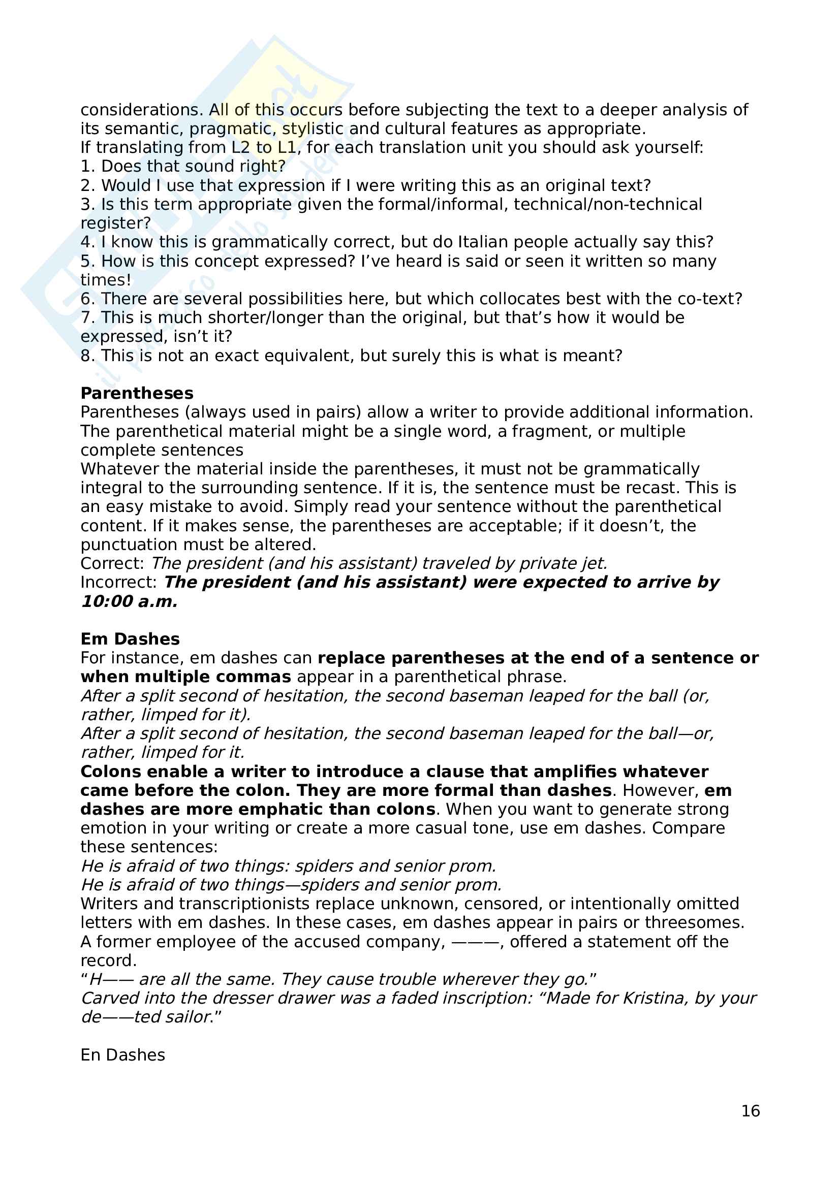 Lingua inglese II - appunti prof Wardle Pag. 16