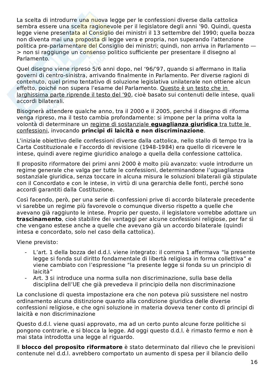 Appunti lezioni Diritto ecclesiastico Pag. 16