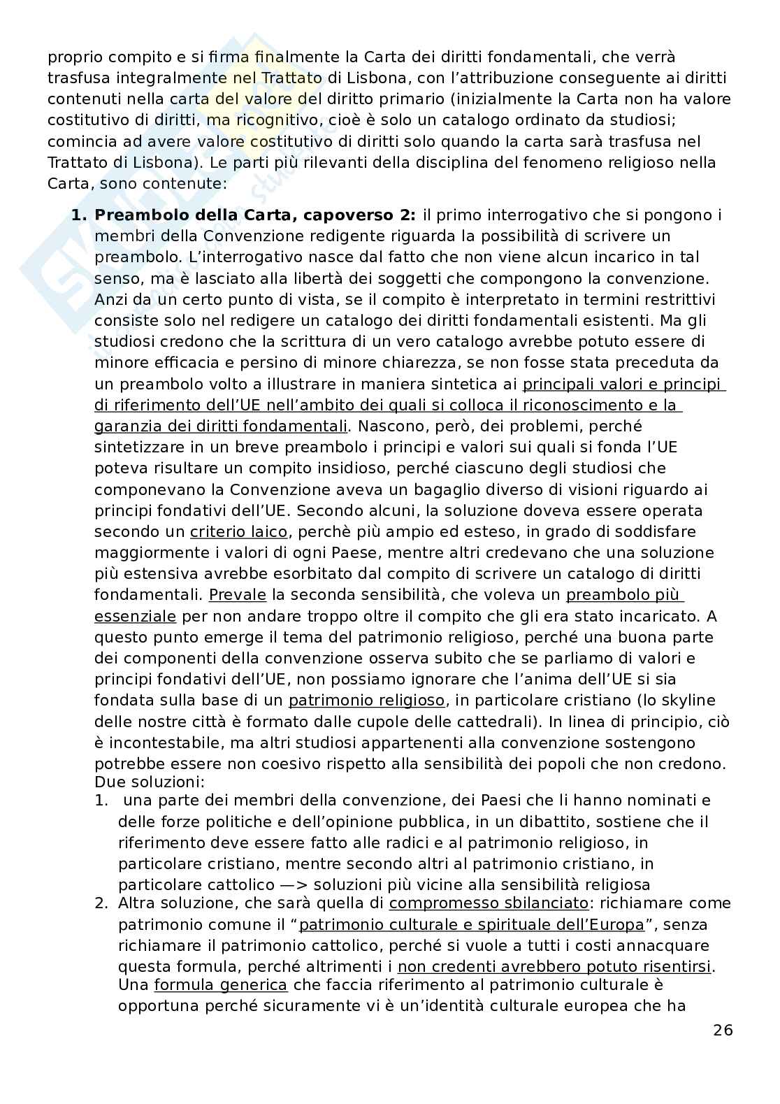 Appunti lezioni Diritto ecclesiastico Pag. 26