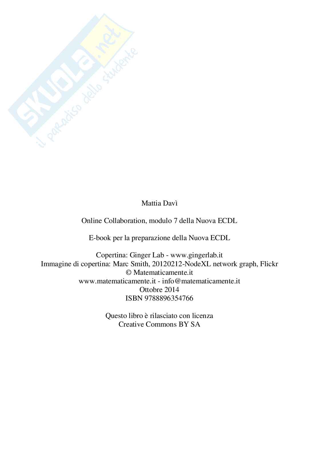 Nuova ECDL modulo 7: Online Collaboration Pag. 2